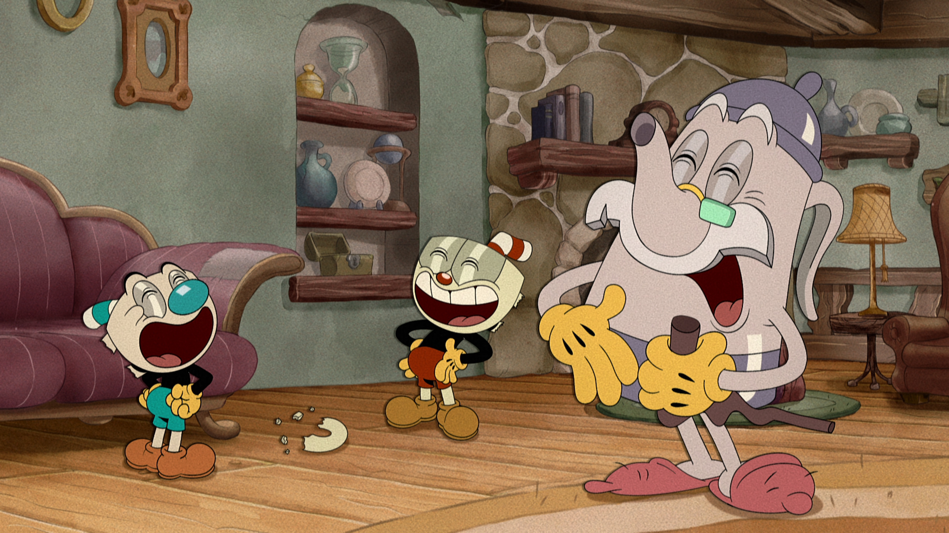 The Cuphead Show!, Animated series, Mesmerizing wallpapers, Vibrant colors, 1920x1080 Full HD Desktop