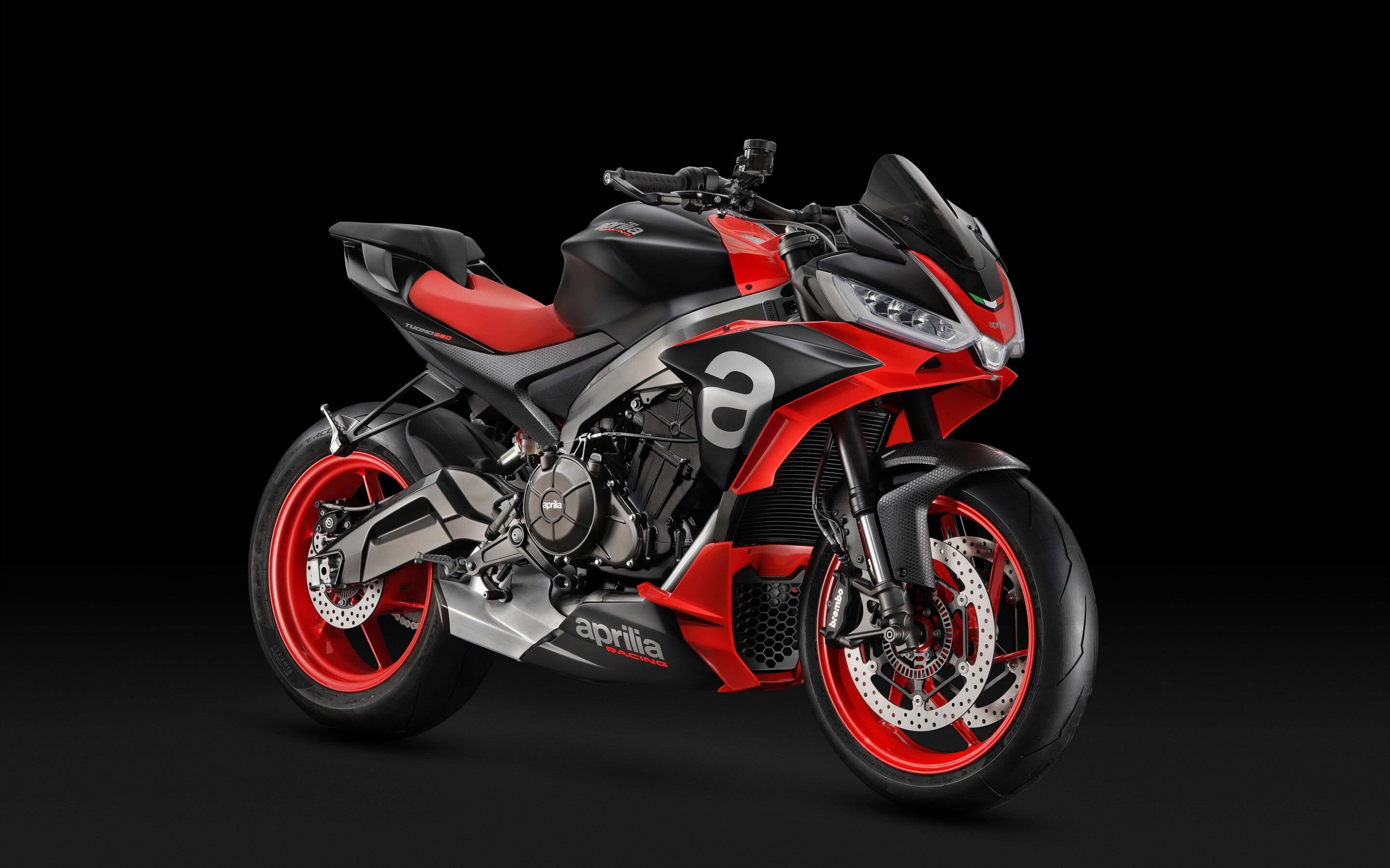 Aprilia: Tuono 660, Advanced suspension, 2019 sports bike. 2880x1800 HD Background.