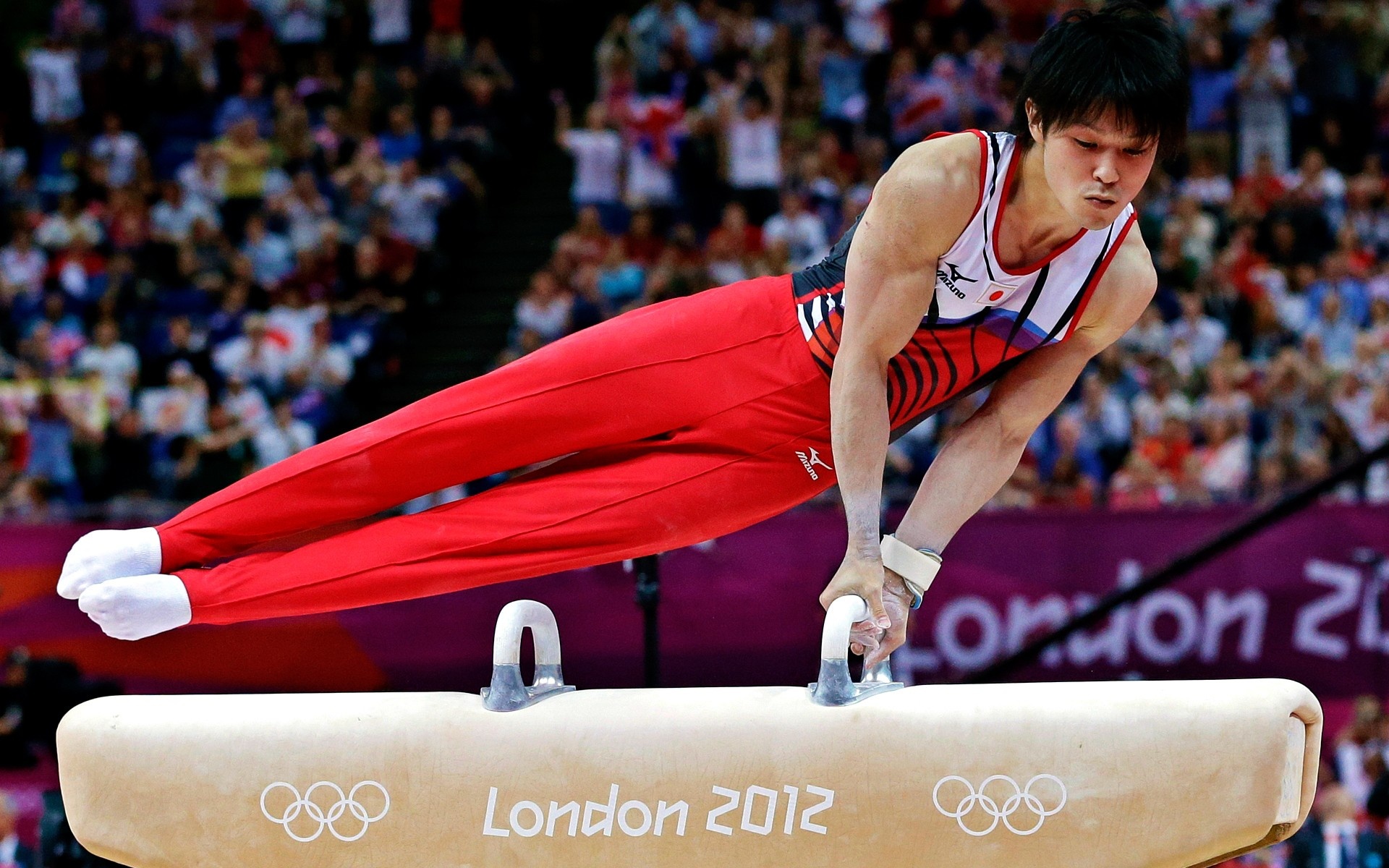 Acrobatic Sports: Japanese gymnast, Olympics 2012, Kohei Uchimura, A seven-time Olympic medalist. 1920x1200 HD Wallpaper.