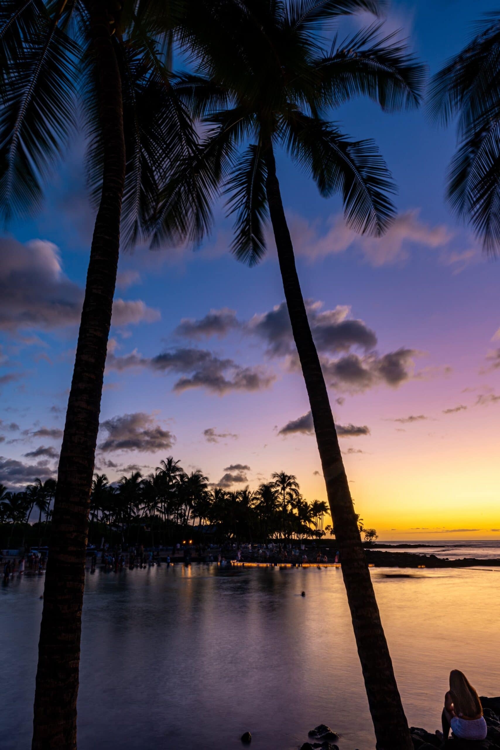 Hawaiian sunset, Coastal beauty, Golden hour magic, Serene beach, 1710x2560 HD Handy