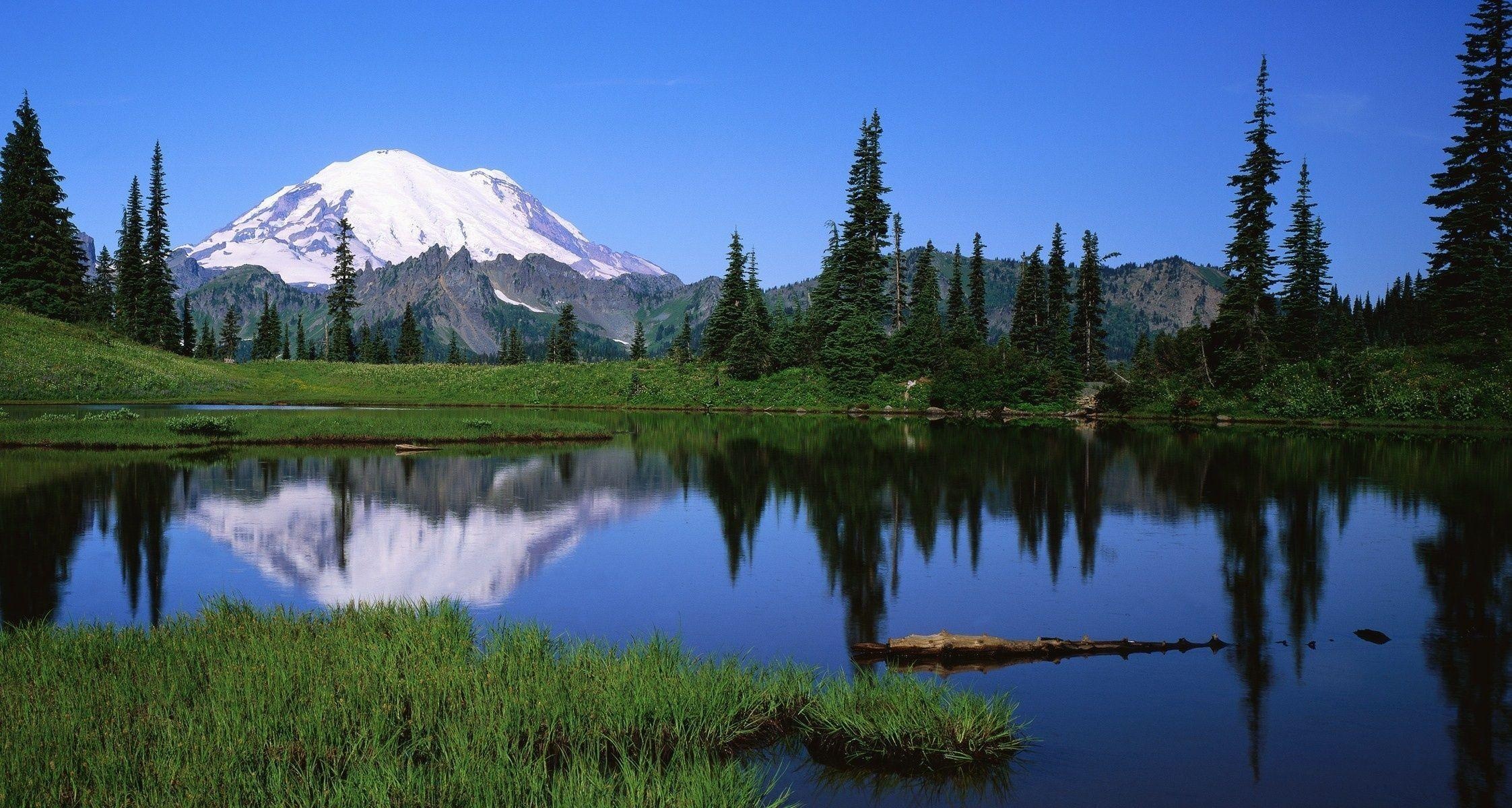 Mount Rainier National Park, Stunning wallpapers, Natural wonders, Majestic landscapes, 2250x1200 HD Desktop