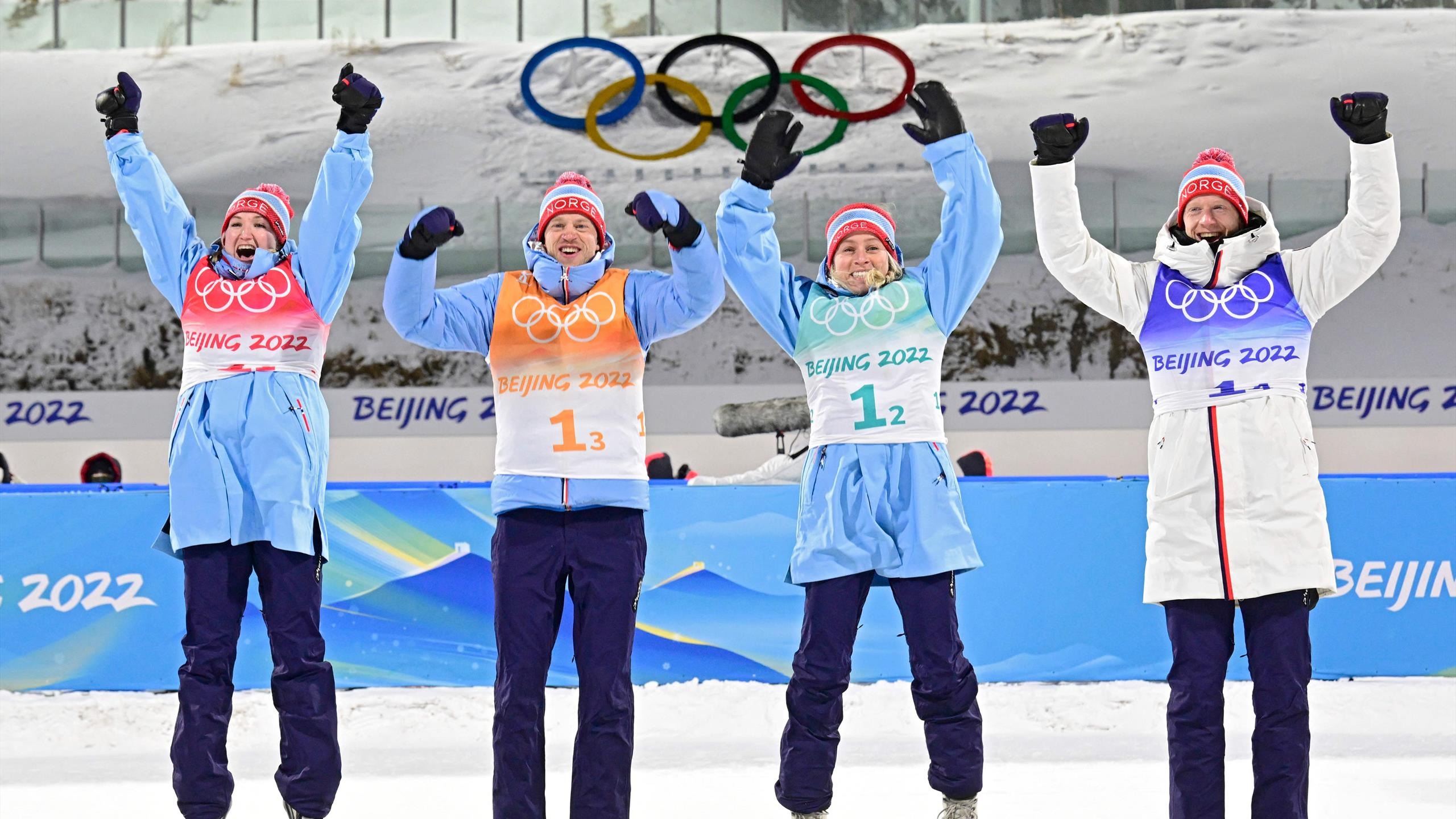 Johannes Boe, Brothers share podium, Winter Olympics, Eurosport, 2560x1440 HD Desktop