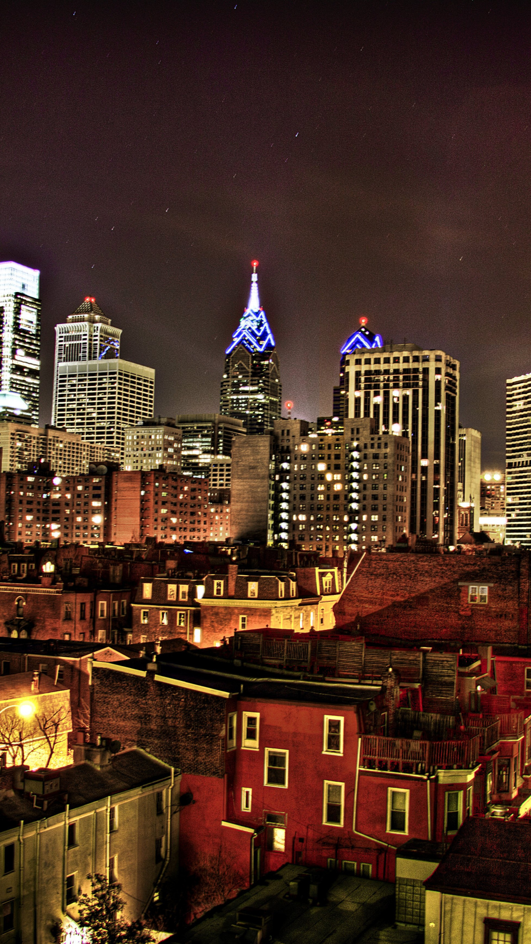Philadelphia at night, City lights, Urban scenery, Pennsylvania travels, 1080x1920 Full HD Phone