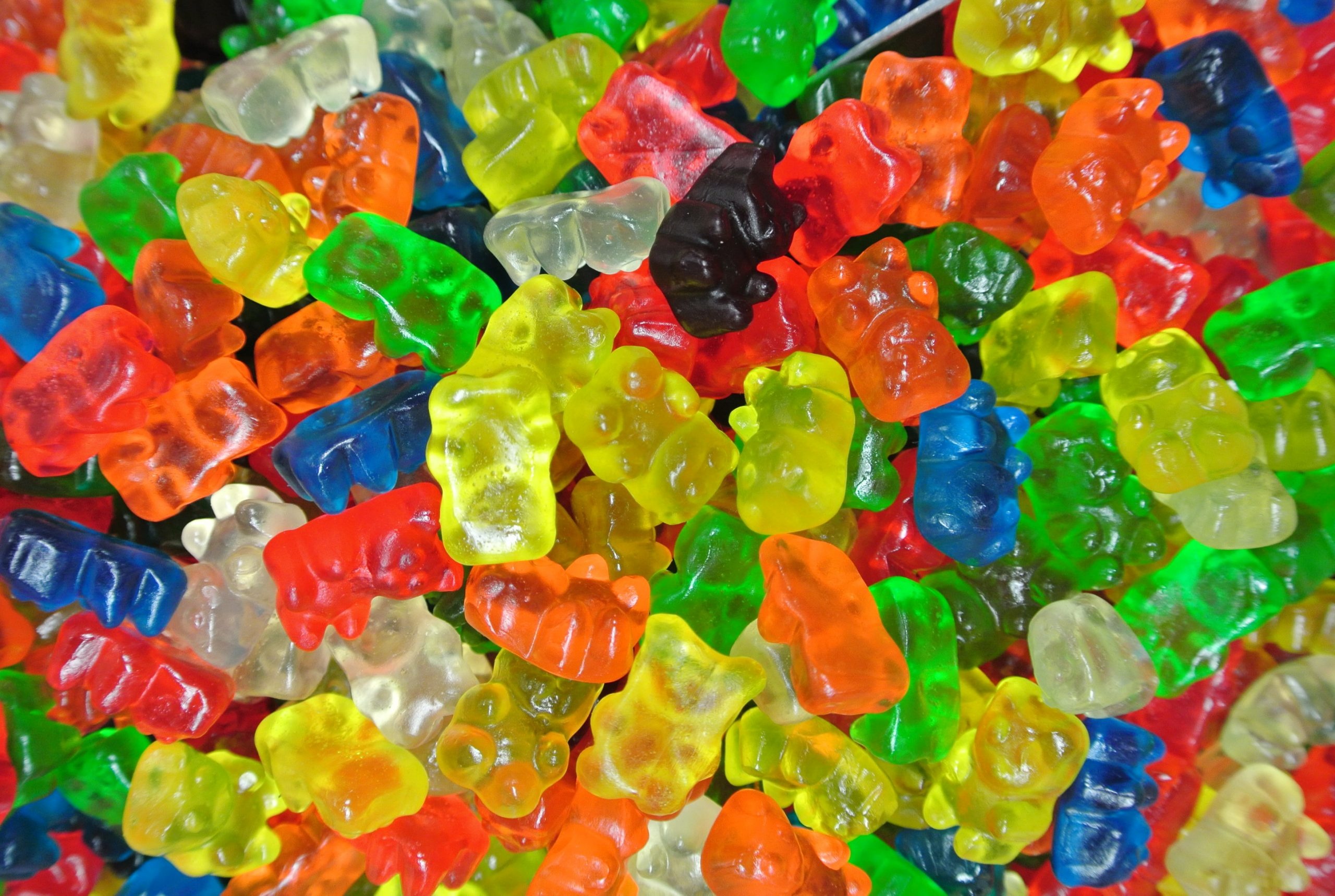 Gummy Bears, Chewy & fruity, Snack delight, Sweet and satisfying, 2560x1720 HD Desktop