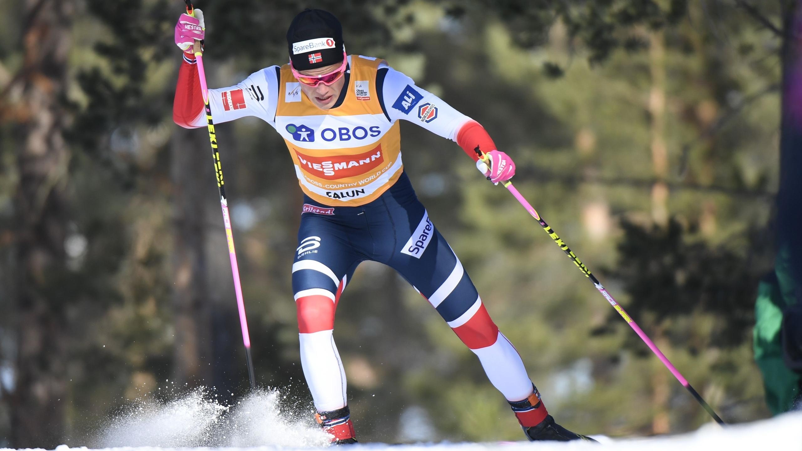 Johannes Hoesflot Klaebo, Cross-country skiing champion, 2560x1440 HD Desktop