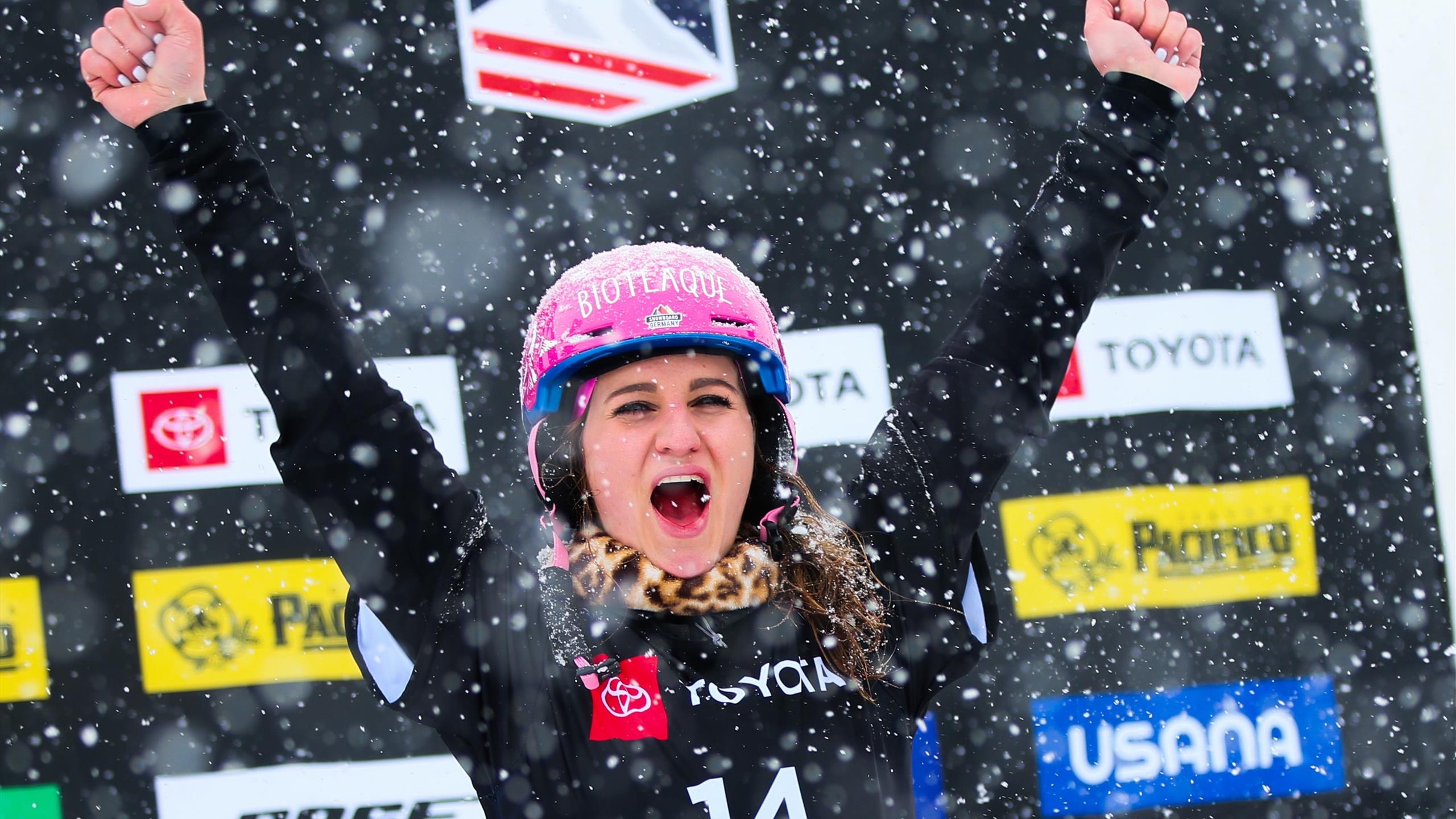 Ramona Theresia Hofmeister, Home soil triumph, World cup title, Snowboarding achievement, 2560x1440 HD Desktop