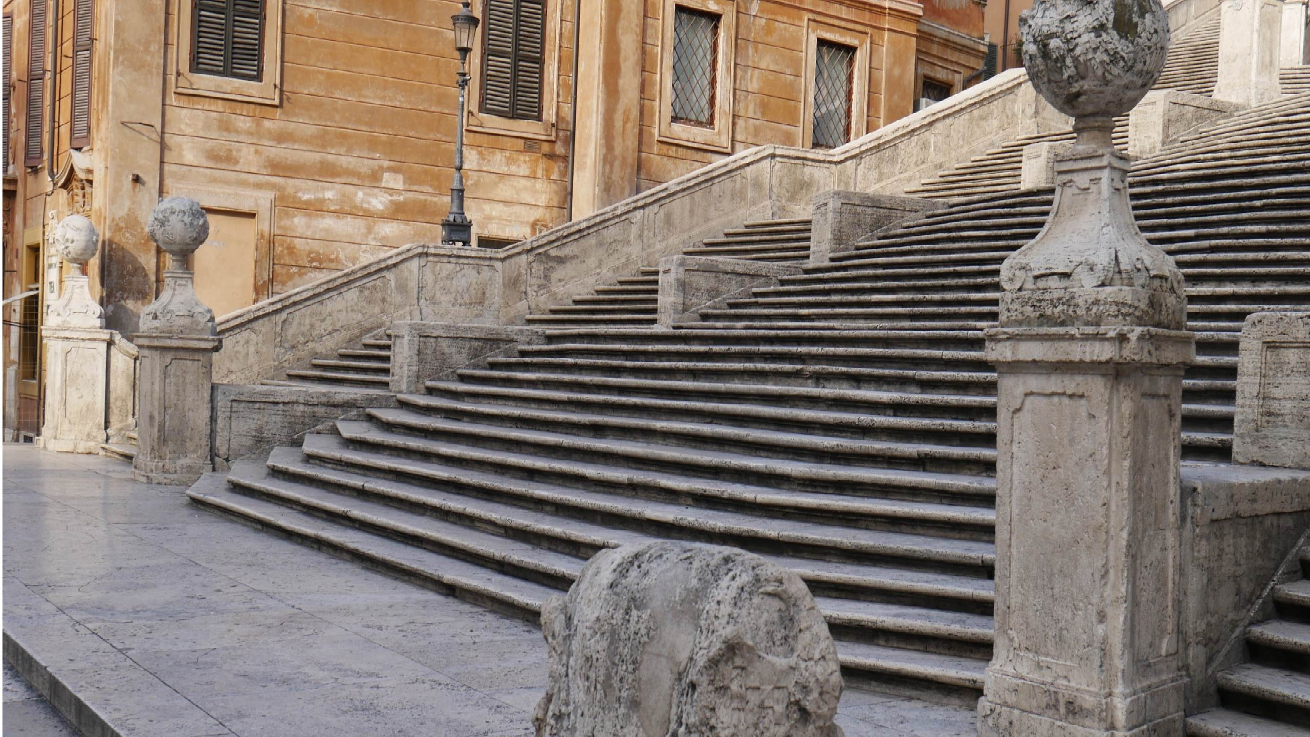 Spanish Steps, Piazza di Spagna, Eternal City's symbol, Tourist fascination, 2560x1440 HD Desktop