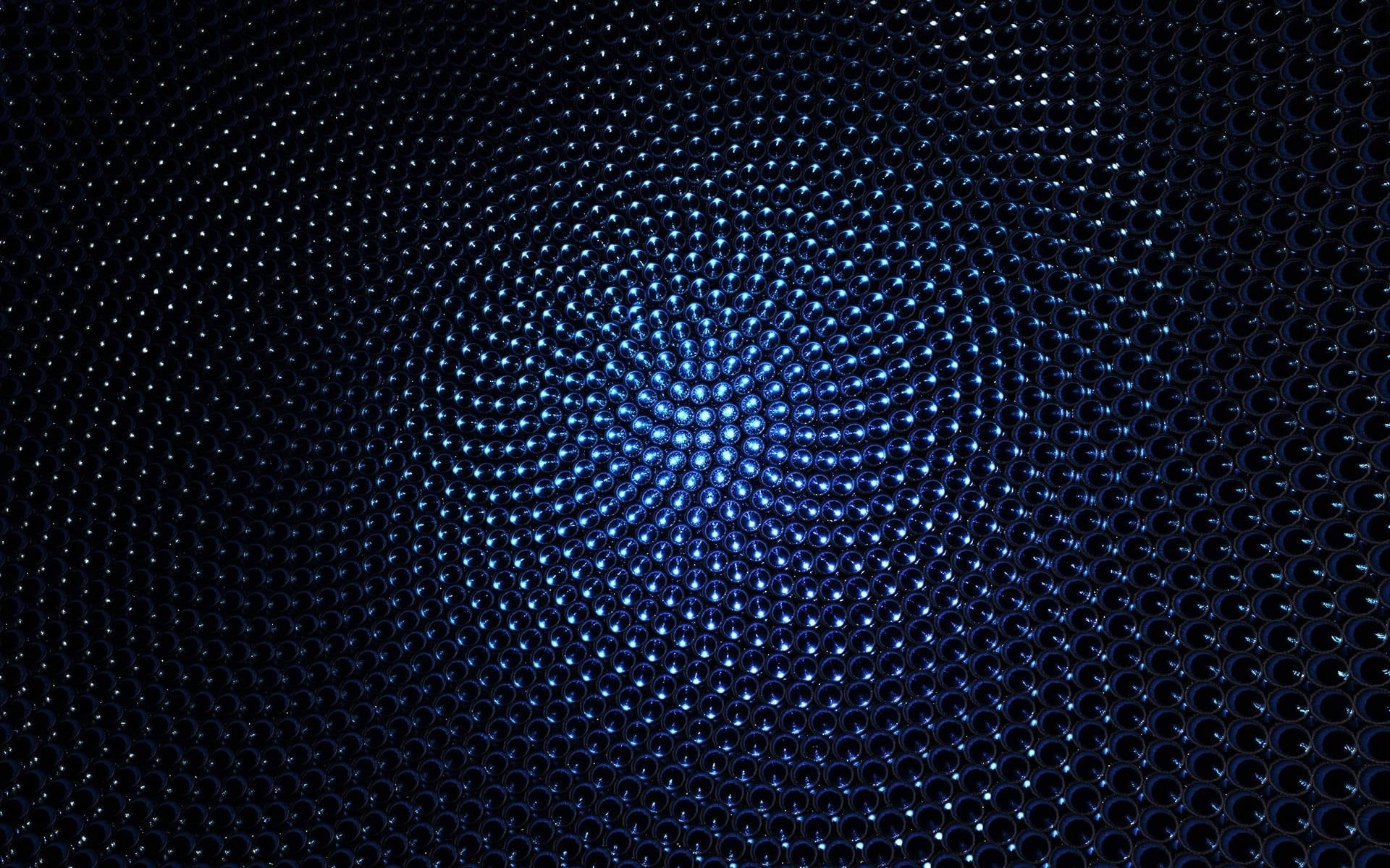 Golden Ratio: Blue, Abstract pattern, Spheres, Digital art, Fibonacci sequence, Spiral. 1920x1200 HD Background.