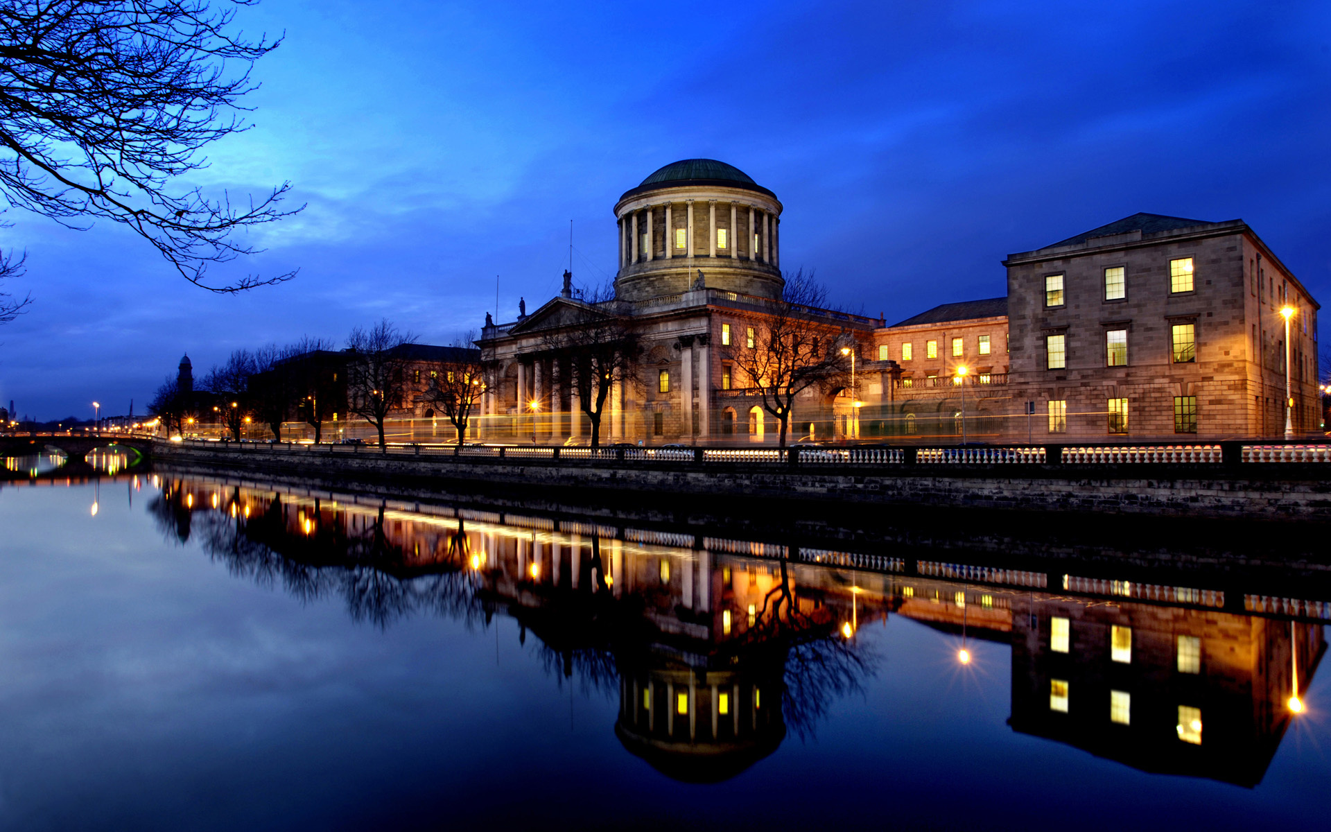 Dublin: Irish capital, River Liffey, Waterfront. 1920x1200 HD Background.