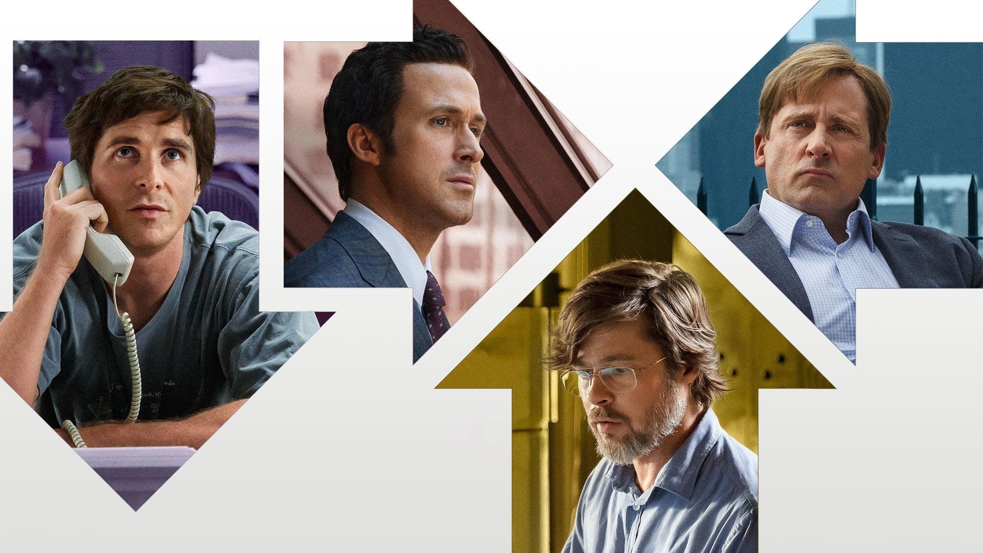 The Big Short: The film won the Academy Award for Best Adapted Screenplay. 1920x1080 Full HD Background.