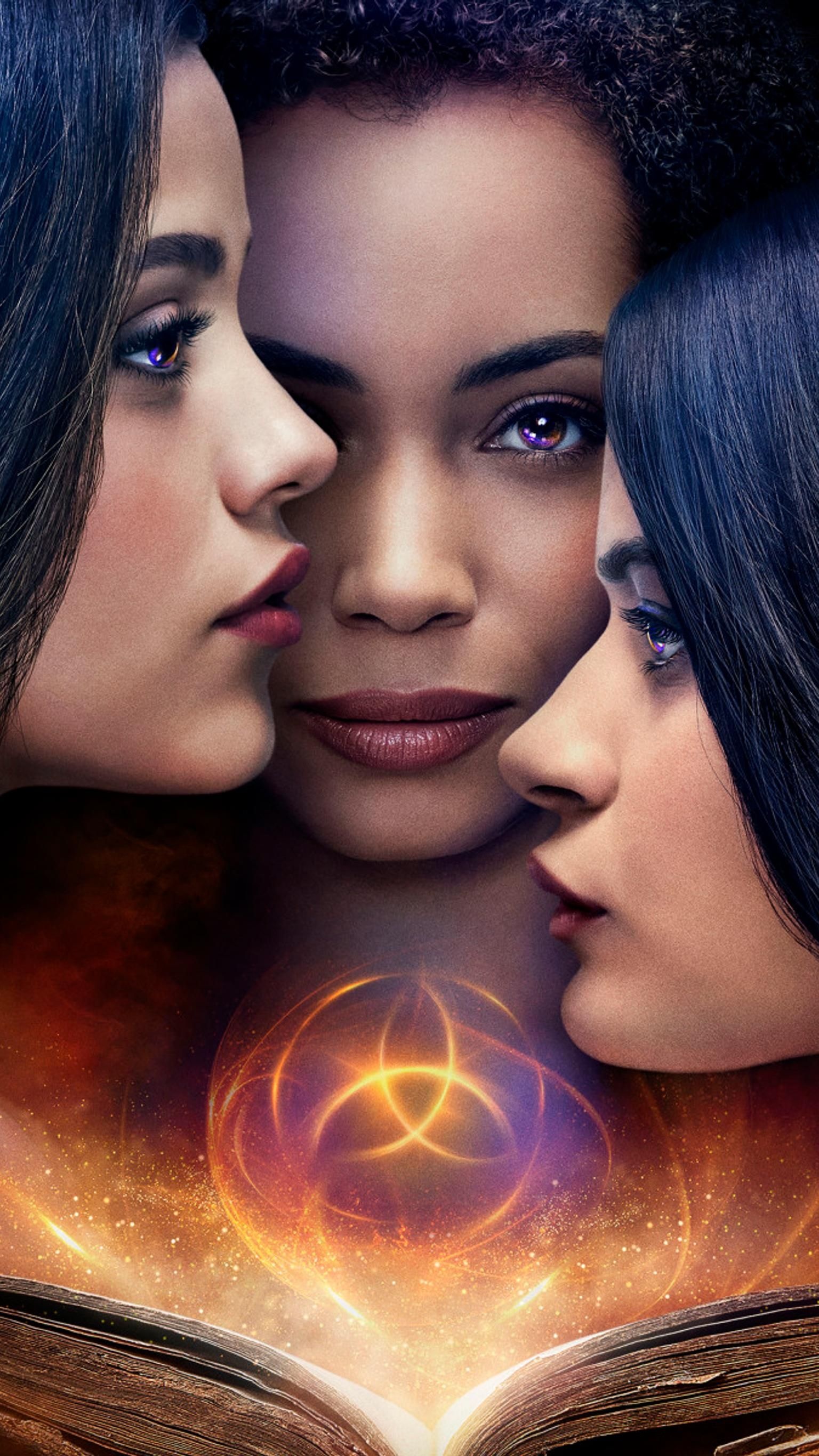 Charmed TV series, Magical sisters, Supernatural powers, Witchcraft and demons, 1540x2740 HD Phone