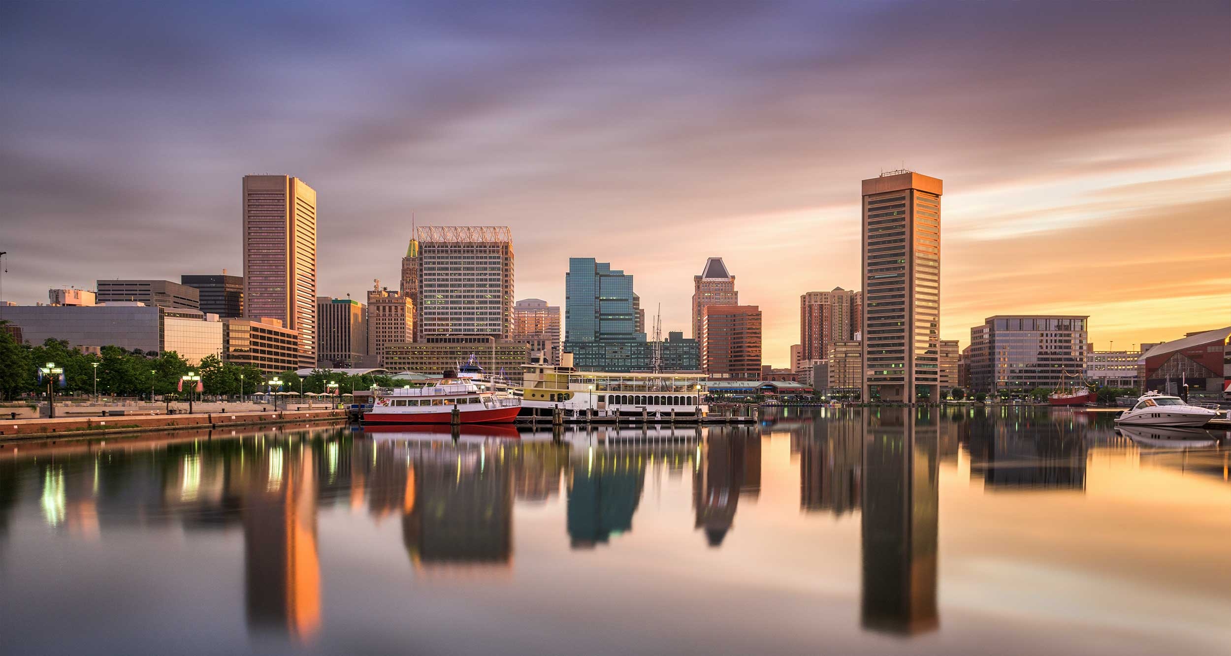 Baltimore Skyline, Wheelchair accessible travel, Maryland guide, City exploration, 2500x1340 HD Desktop