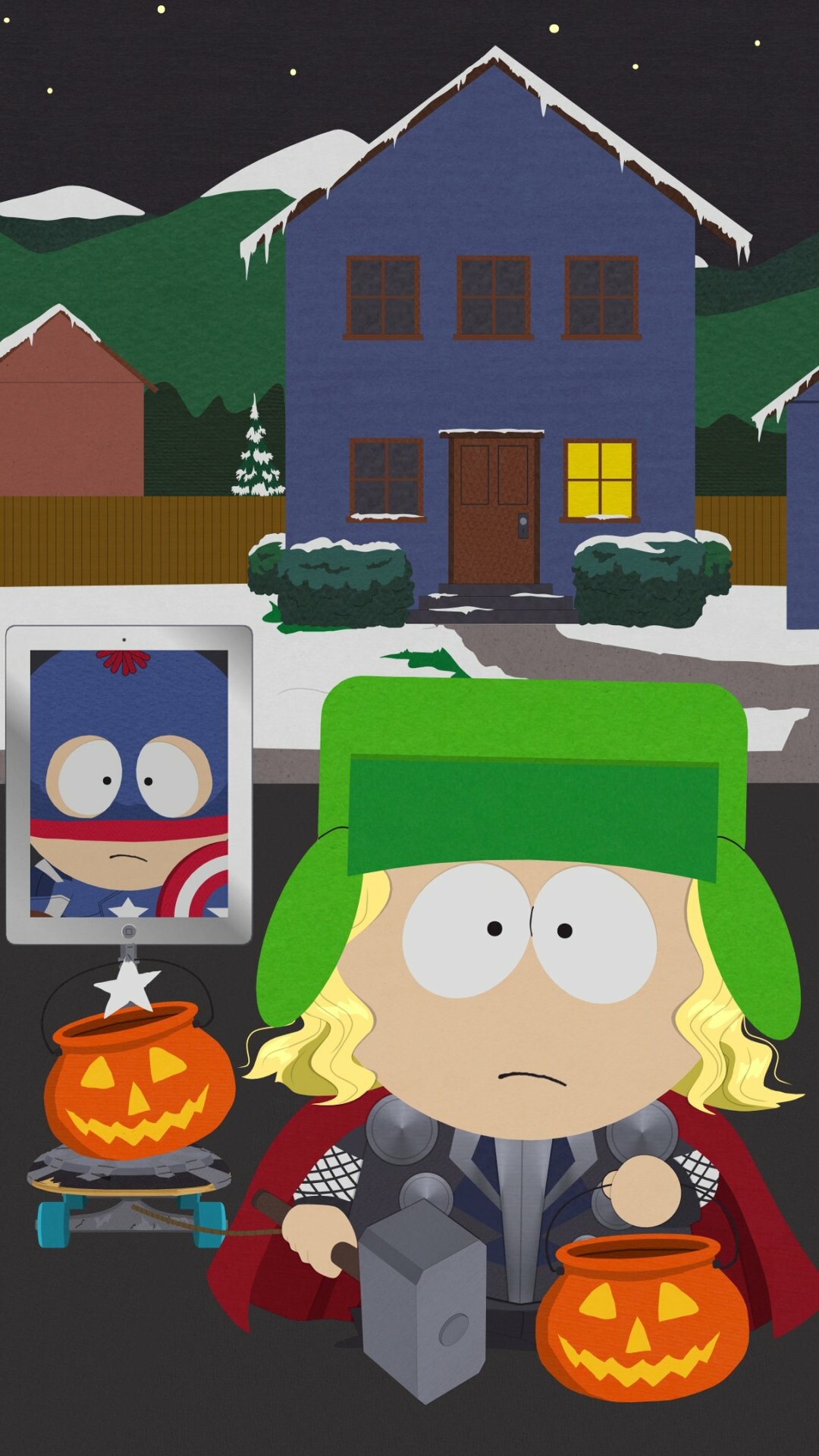 South Park: TV Show, Kyle Broflovski and Stan Marsh, Nightmare on Facetime. 1080x1920 Full HD Wallpaper.