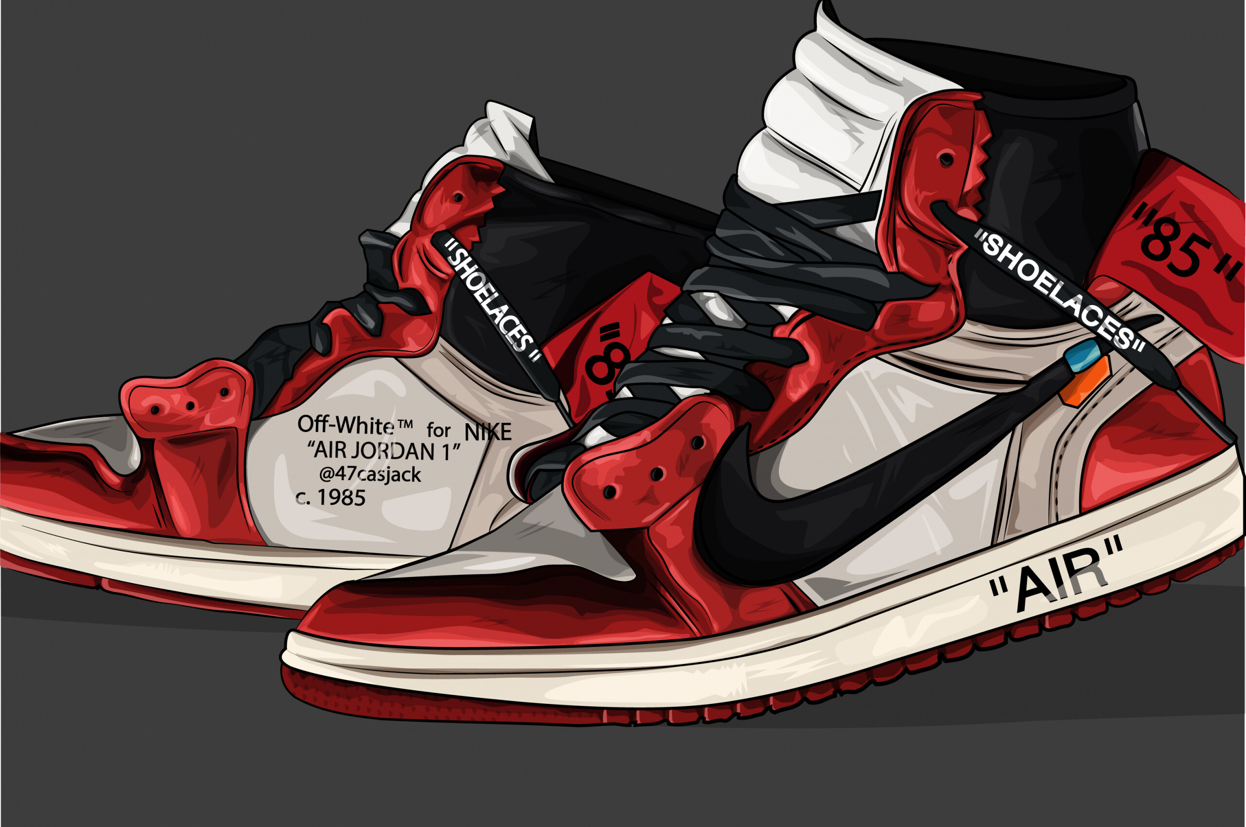 Off-White: Milan-based fashion brand, Collaboration with Air Jordan. 2560x1700 HD Background.