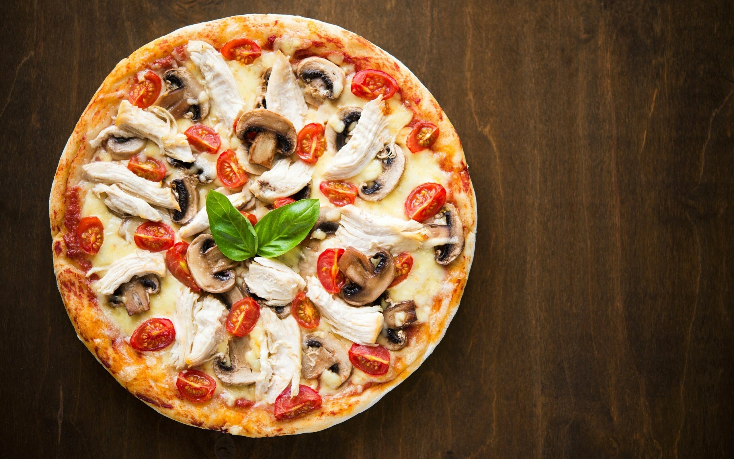Pizza: Food, Italian recipe, A baked dish. 2560x1600 HD Background.