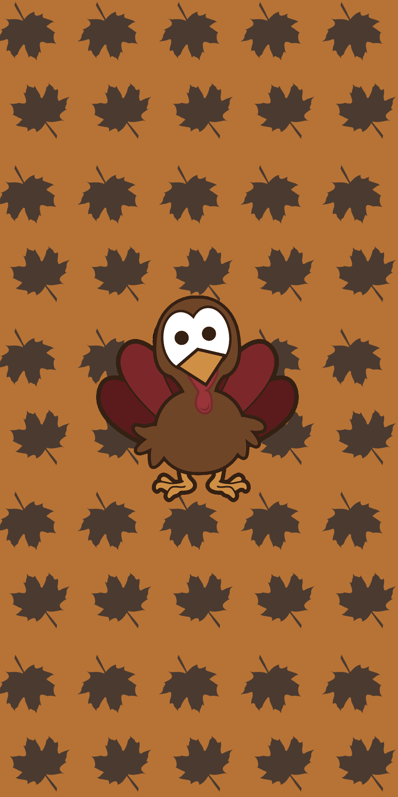 Thanksgiving: A federal holiday in the United States, Cartoon. 1280x2560 HD Background.