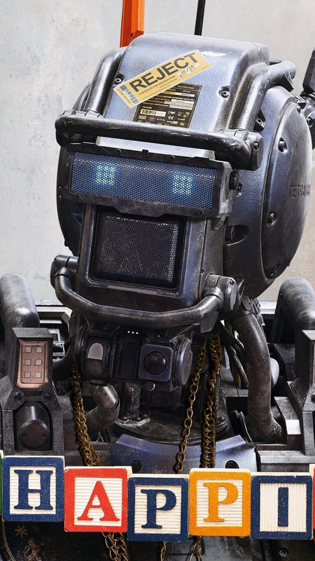 Chappie: The revolutionary AI robot, Sci-fi. 1080x1920 Full HD Wallpaper.