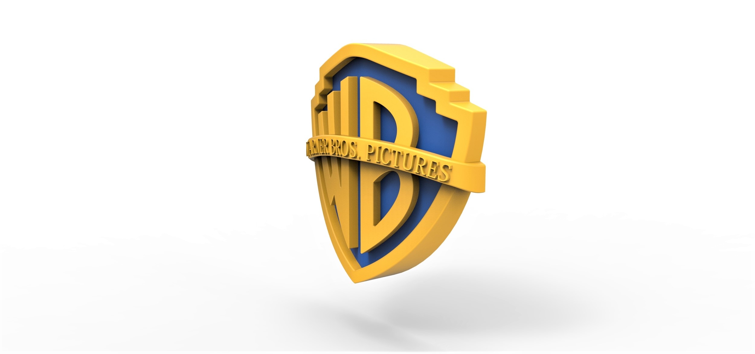 3D printable logo design, Warner Bros. Pictures, Futuristic collectible, Unique artwork, 2500x1180 Dual Screen Desktop