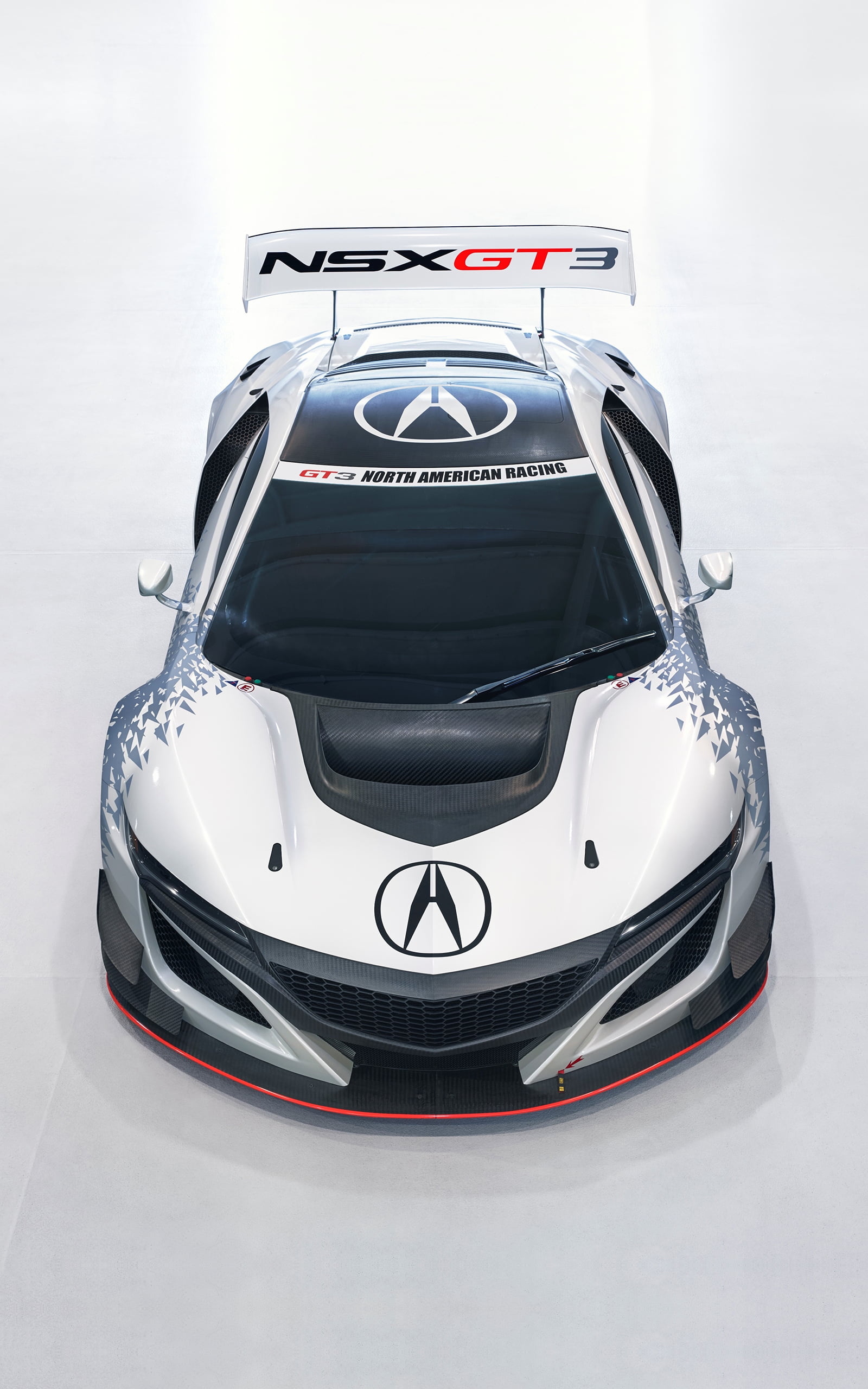 Acura NSX, Black and white elegance, High-performance coupe, Race-ready, 1600x2560 HD Phone