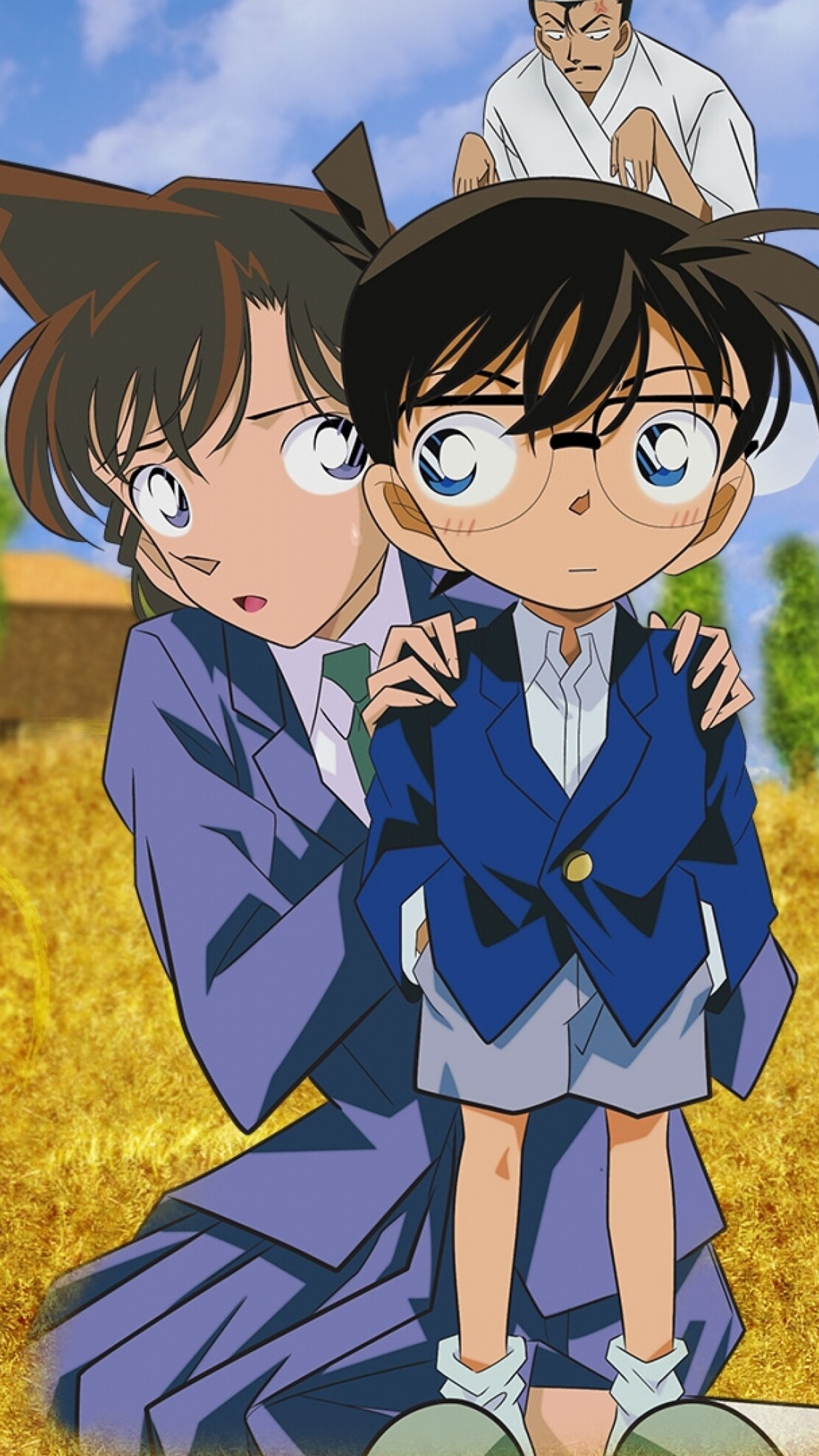Detective Conan: Anime, Kogoro Mouri, Edogawa, Ran Mouri, Case Closed. 1250x2210 HD Background.