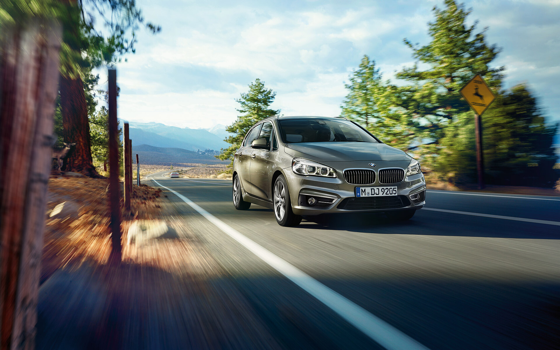 BMW 2 Series: Active Tourer, A five-door, two-row compact MPV produced since 2014. 1920x1200 HD Wallpaper.