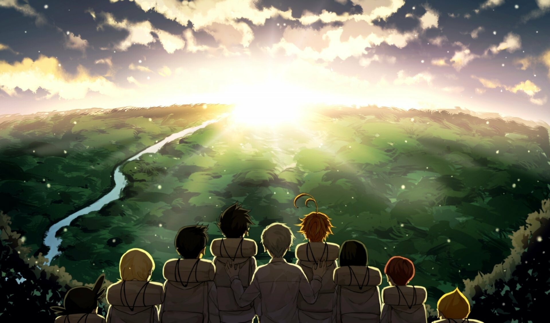 The Promised Neverland: Manga series, Myuk performed the second season's ending theme song "Maho". 1920x1130 HD Wallpaper.