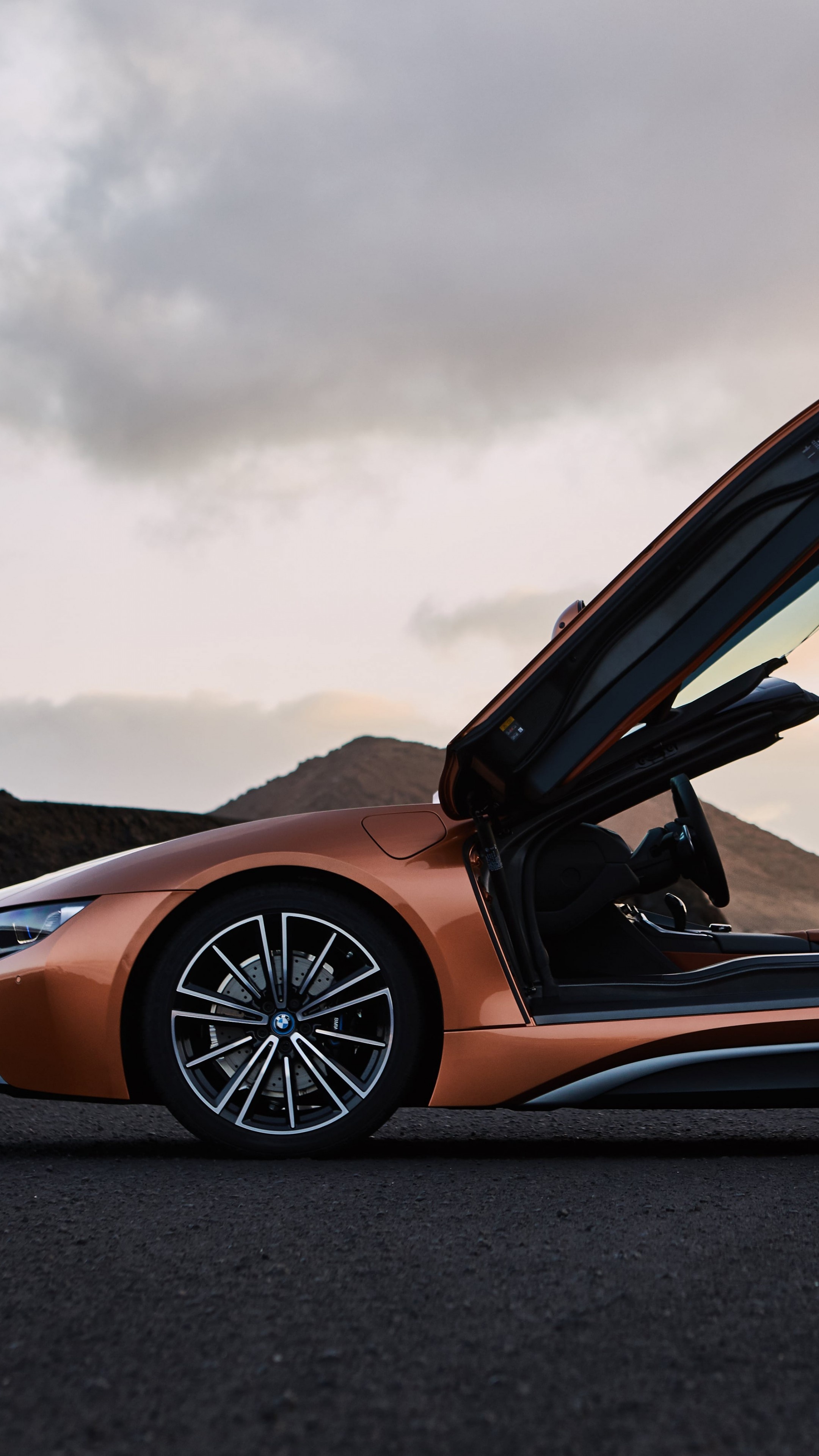 BMW i8, Roadster beauty, Open-top luxury, Unmatched performance, Jaw-dropping design, 2160x3840 4K Phone