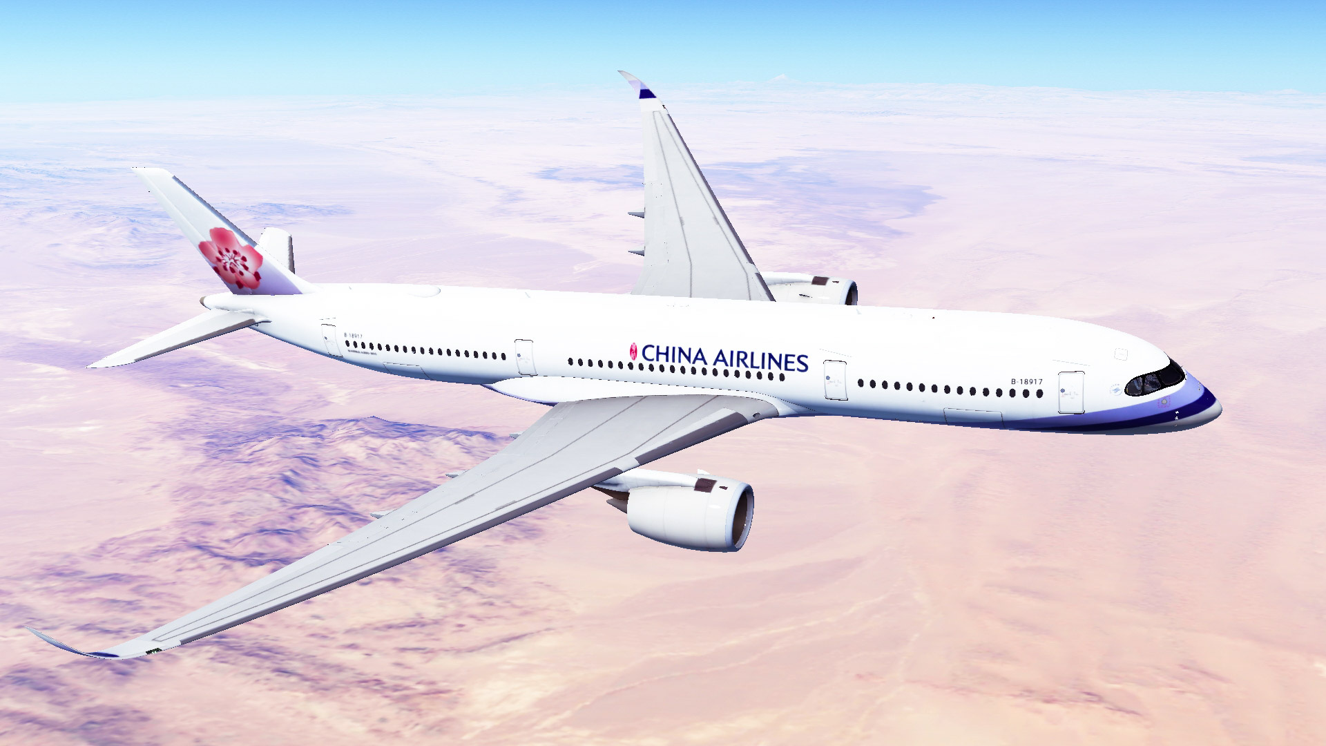 China Airlines, Travels, A350-900, screenshots, videos, 1920x1080 Full HD Desktop