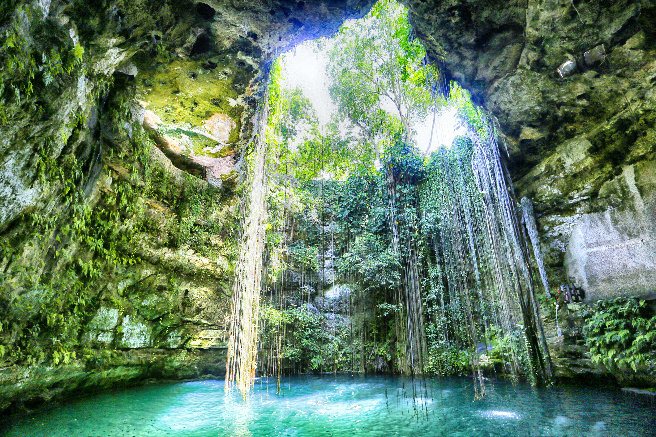 Ik Kil Cenote, Calming Waters, Yucatan Peninsula, Serene Environment, 2130x1420 HD Desktop