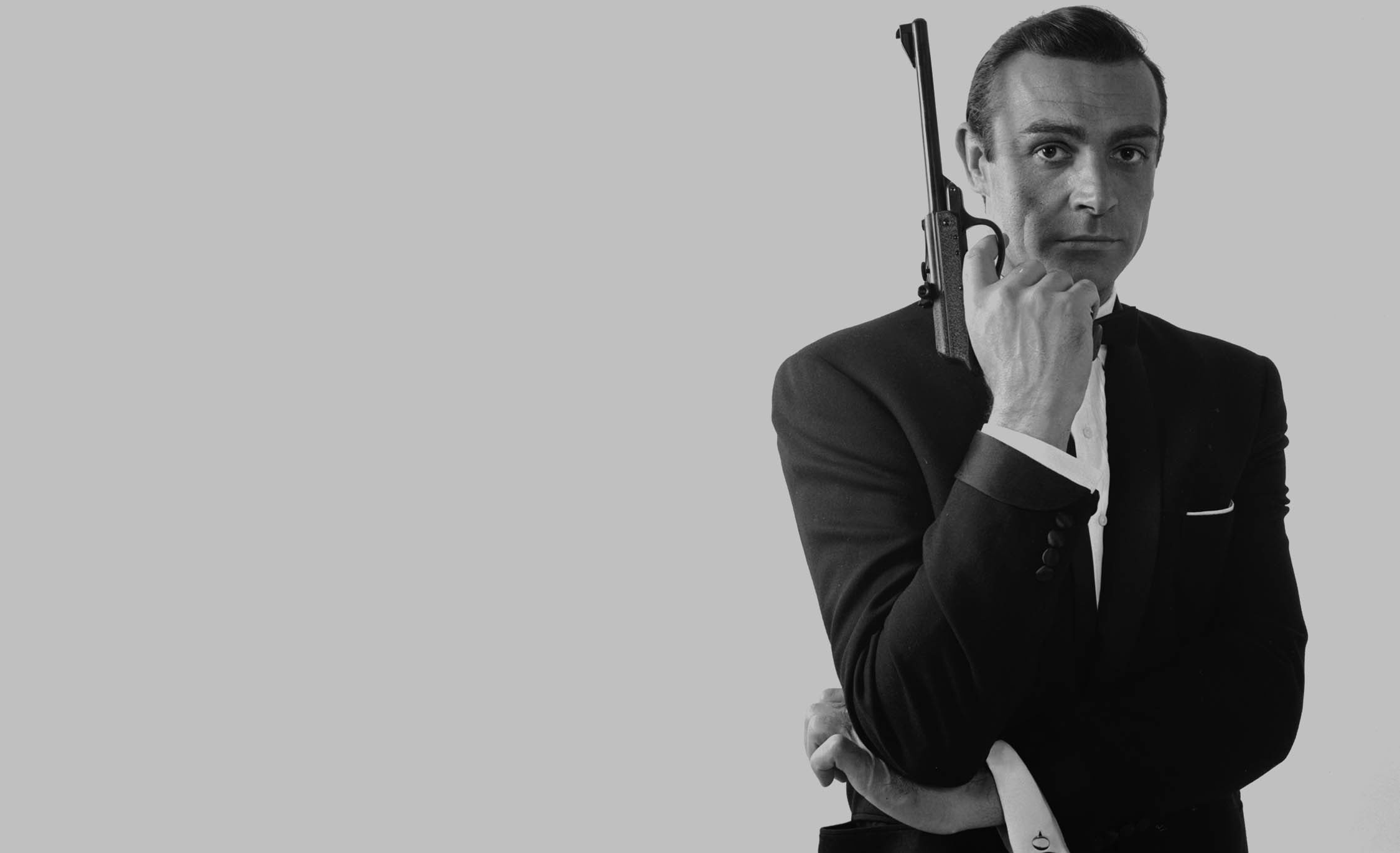 Sean Connery James Bond, BW, 2250x1380 HD Desktop