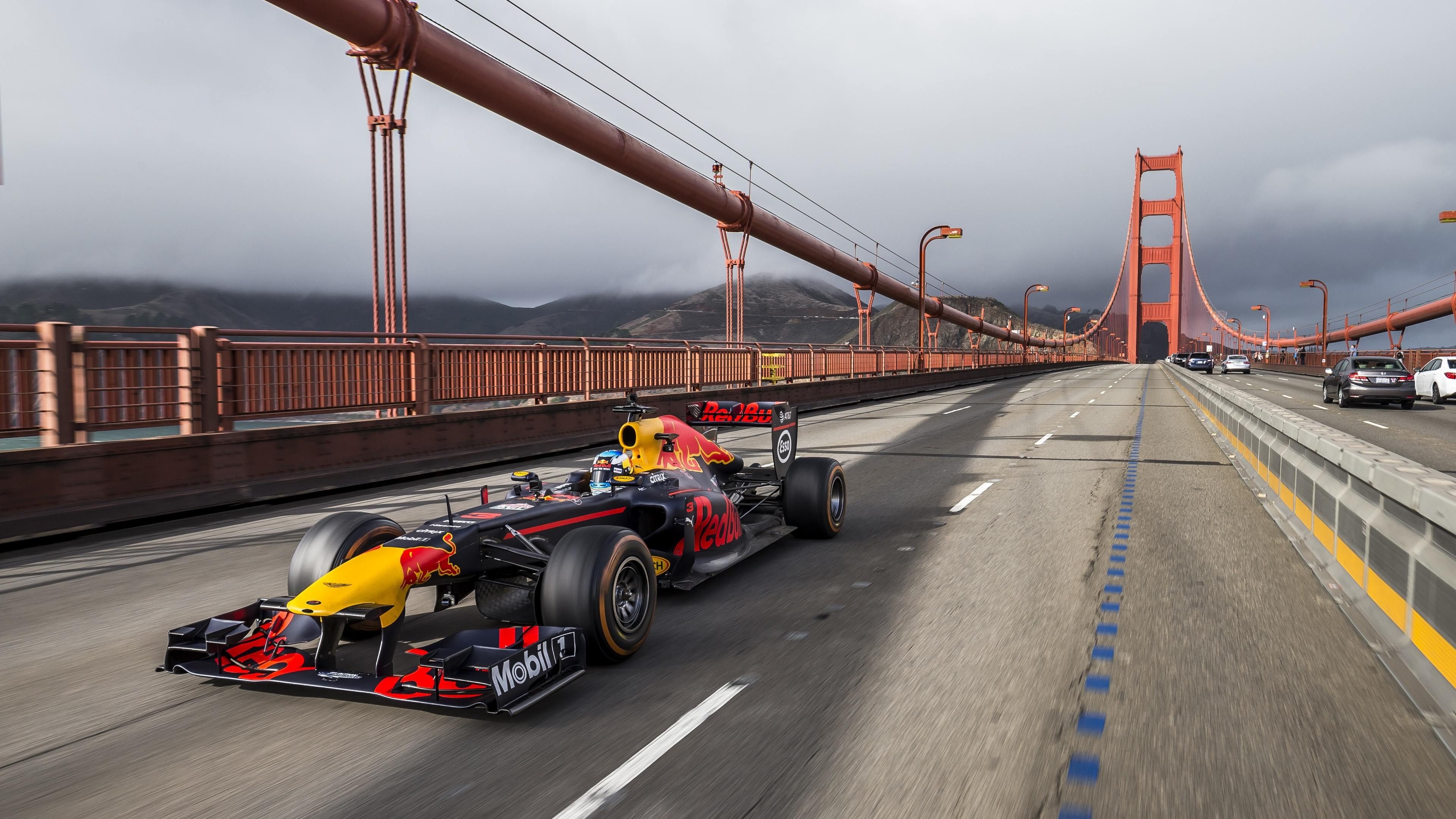 Formula 1: Red Bull RB12, designed by Red Bull Racing to compete in the 2016 F1 season. 3840x2160 4K Wallpaper.