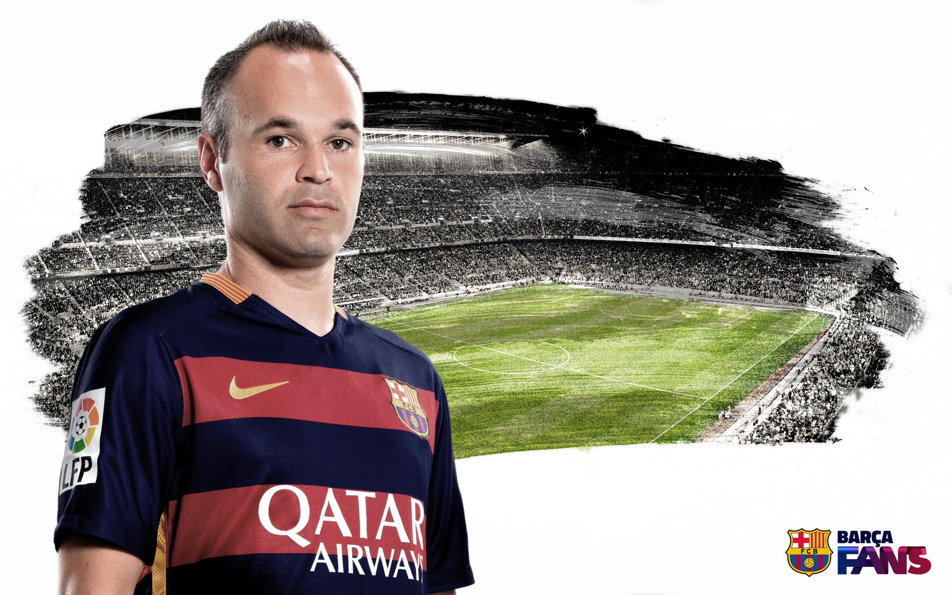 FC Barcelona: Andres Iniesta, Spent most of his career at Barca, The captain for three seasons. 1920x1200 HD Wallpaper.