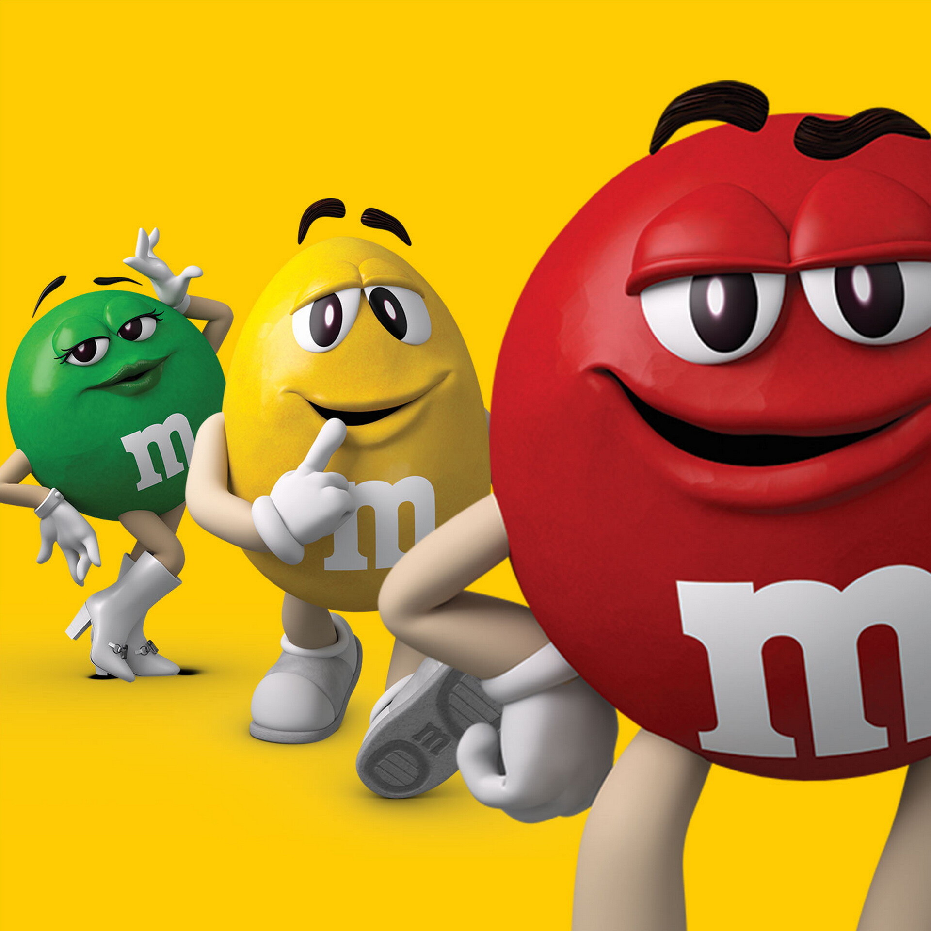 M&M’s: The candy-coated chocolate, Sweets. 1920x1920 HD Background.