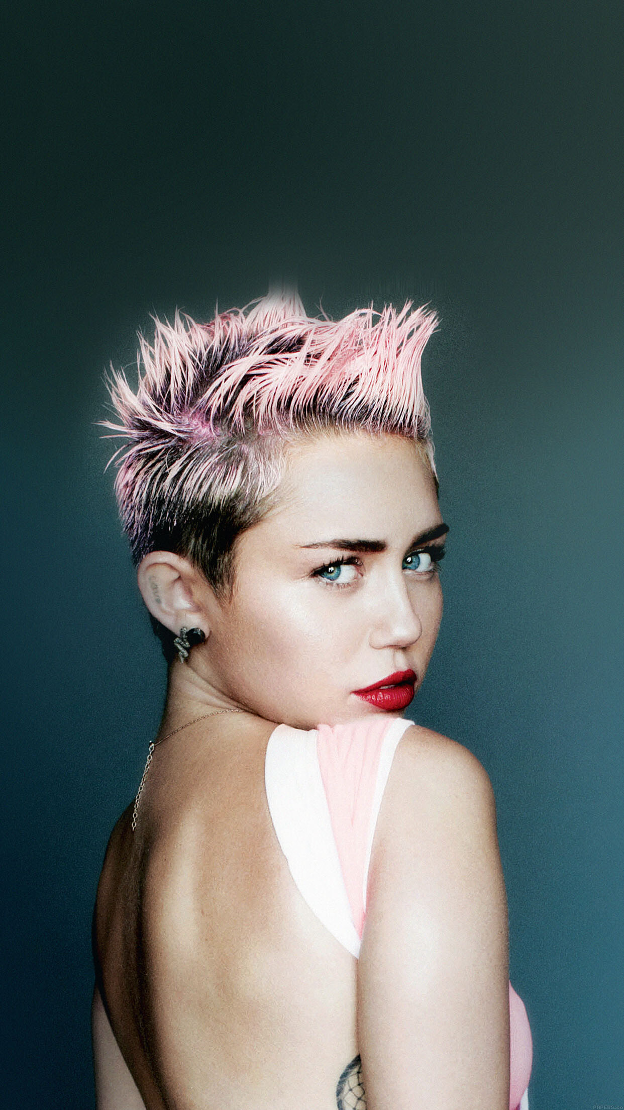 Miley Cyrus, Stylish wallpaper, iPhone background, Music lover, 1250x2210 HD Phone