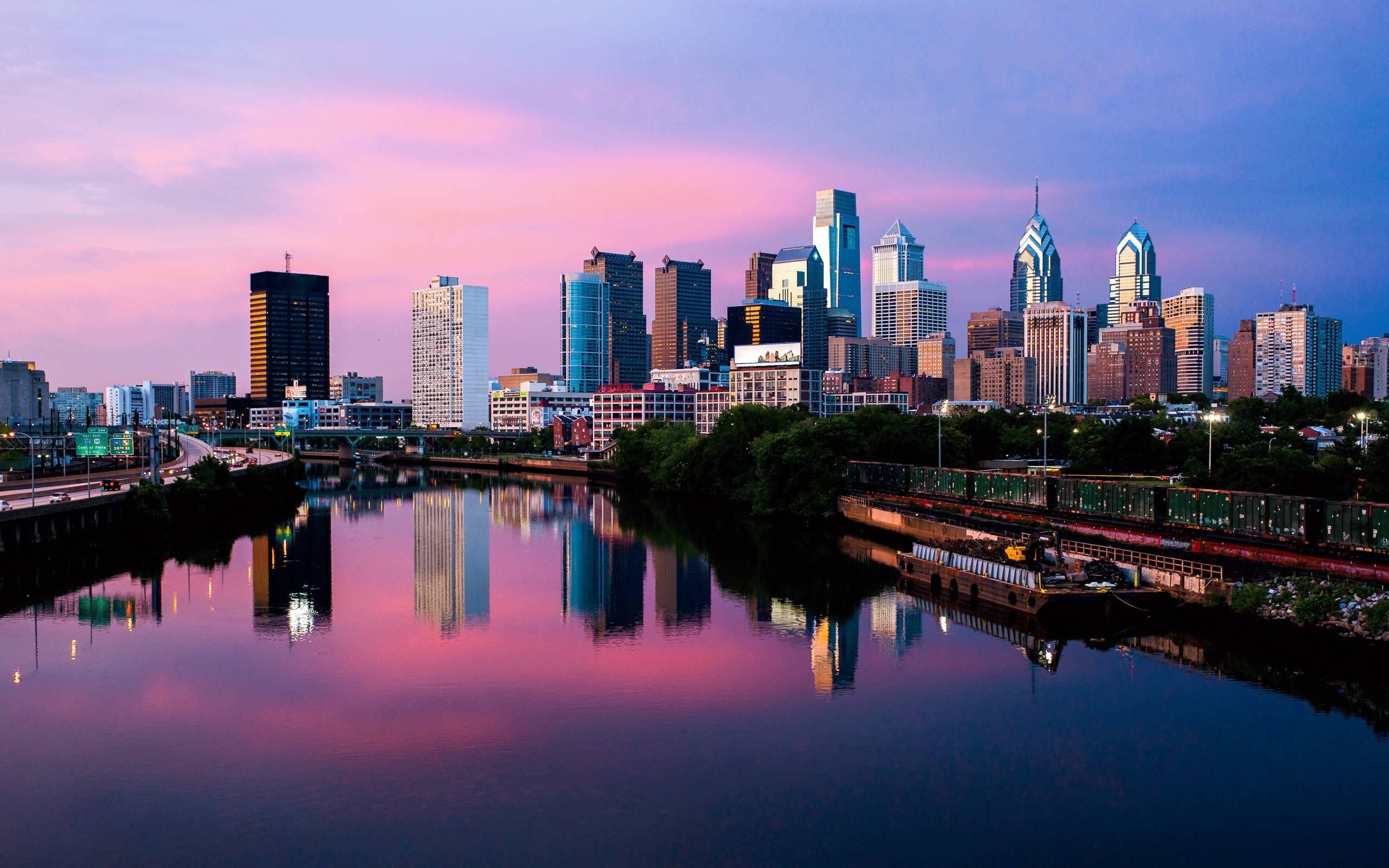 Philly Skyline, Backgrounds, Philadelphia skyline, Travels, 2560x1600 HD Desktop