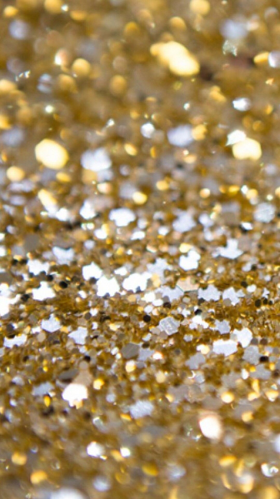 Gold Sparkle: Gold craft glitter made from PVC film cut into tiny particles, Shiny decoration. 1080x1920 Full HD Wallpaper.