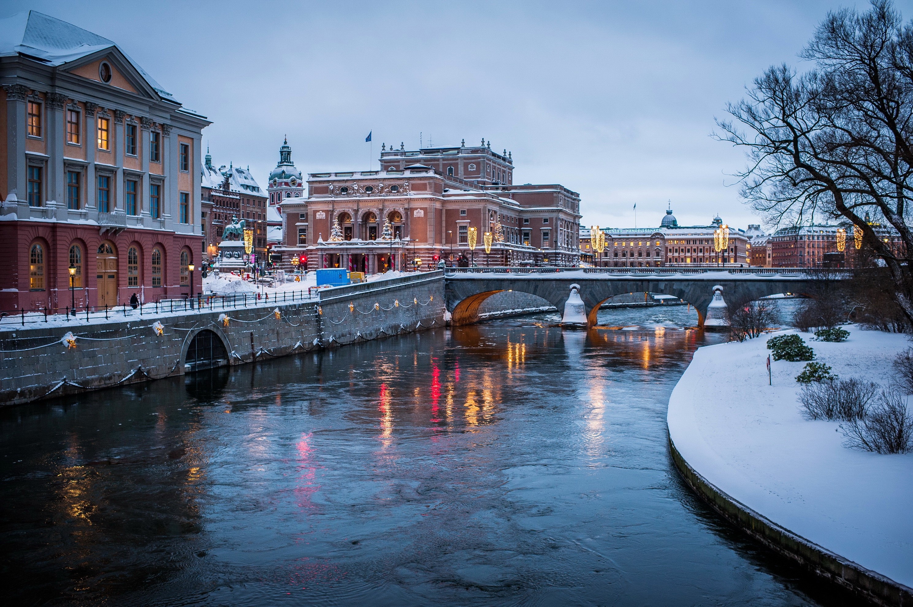 Stockholm, Winter wonderland, Architectural charm, Wallpapers worth admiring, 2980x1990 HD Desktop