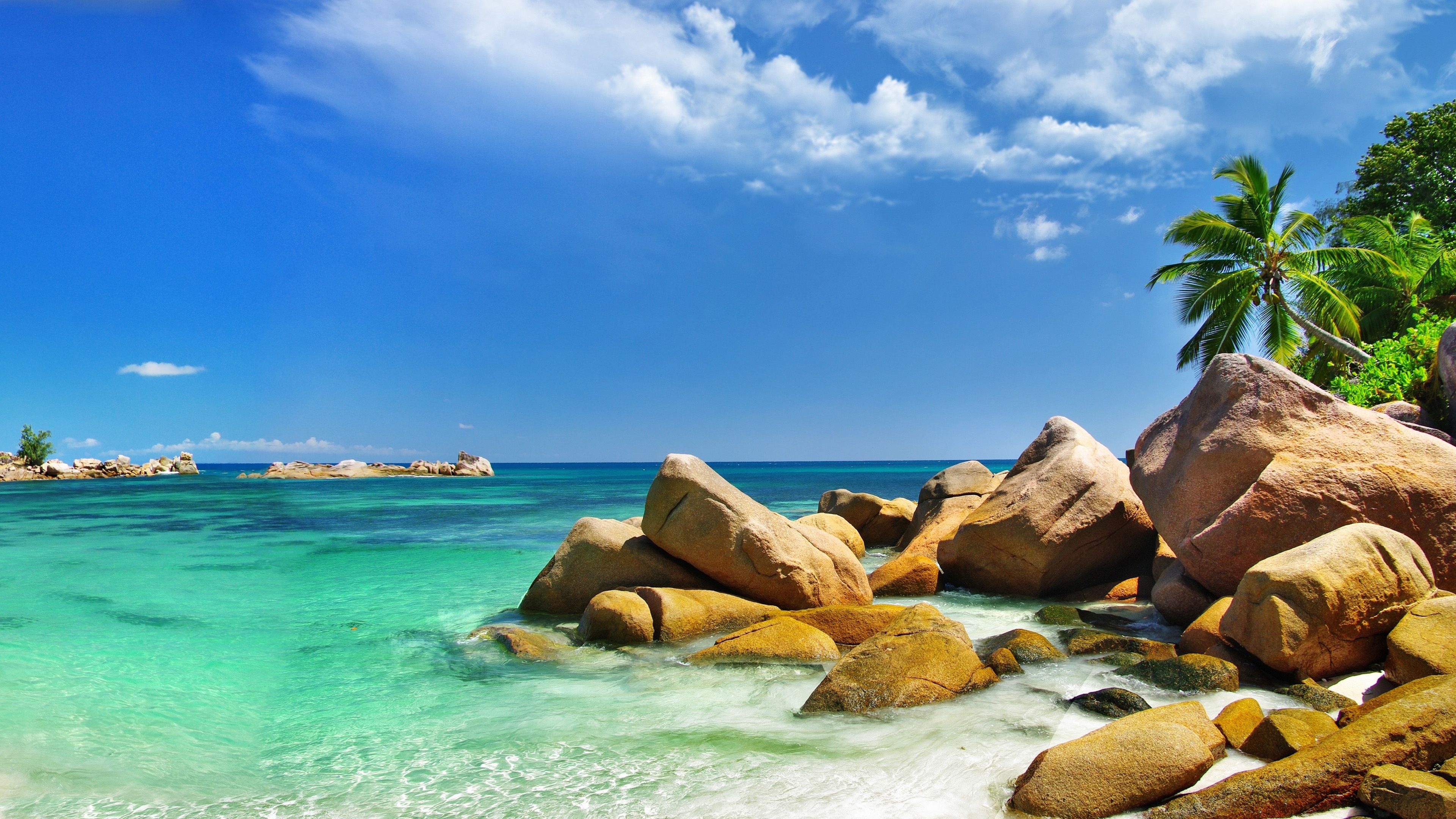 Seychelles, Meereslandschaft Wallpaper, 3840x2160 4K Desktop