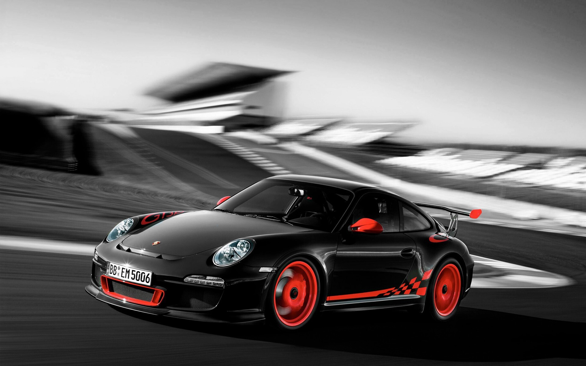 Porsche GT3 RS, Black and orange elegance, Aggressive allure, Track-ready power, 1920x1200 HD Desktop