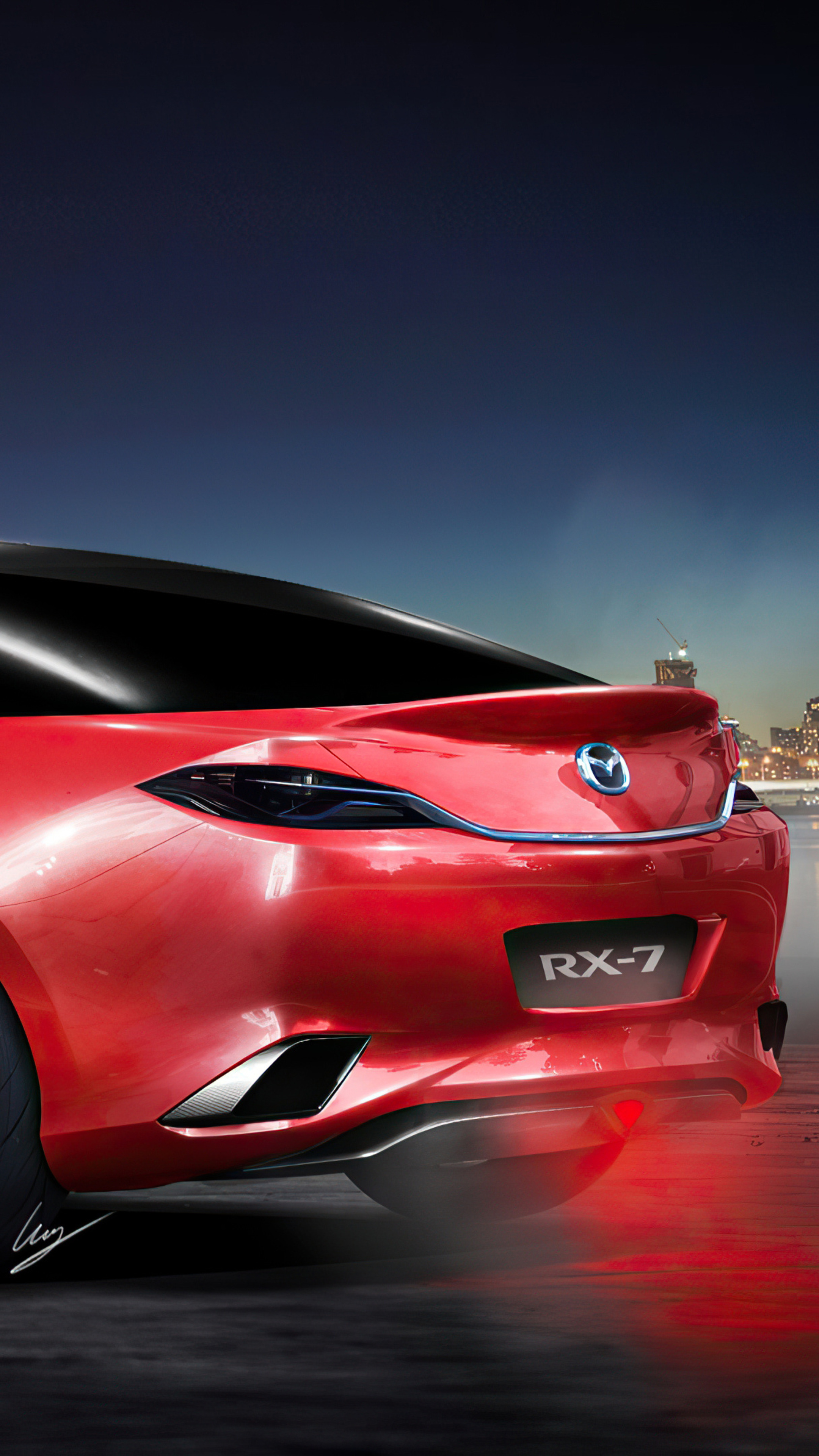 Mazda RX 7, Car art masterpiece, Sony Xperia wallpapers, 2160x3840 4K Phone