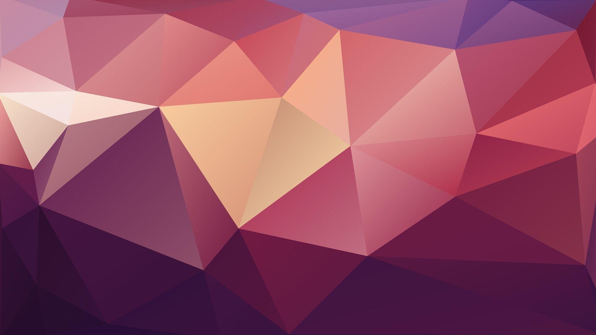 Geometry: Low polygonal art, Triangles, Regular shapes. 1920x1080 Full HD Background.