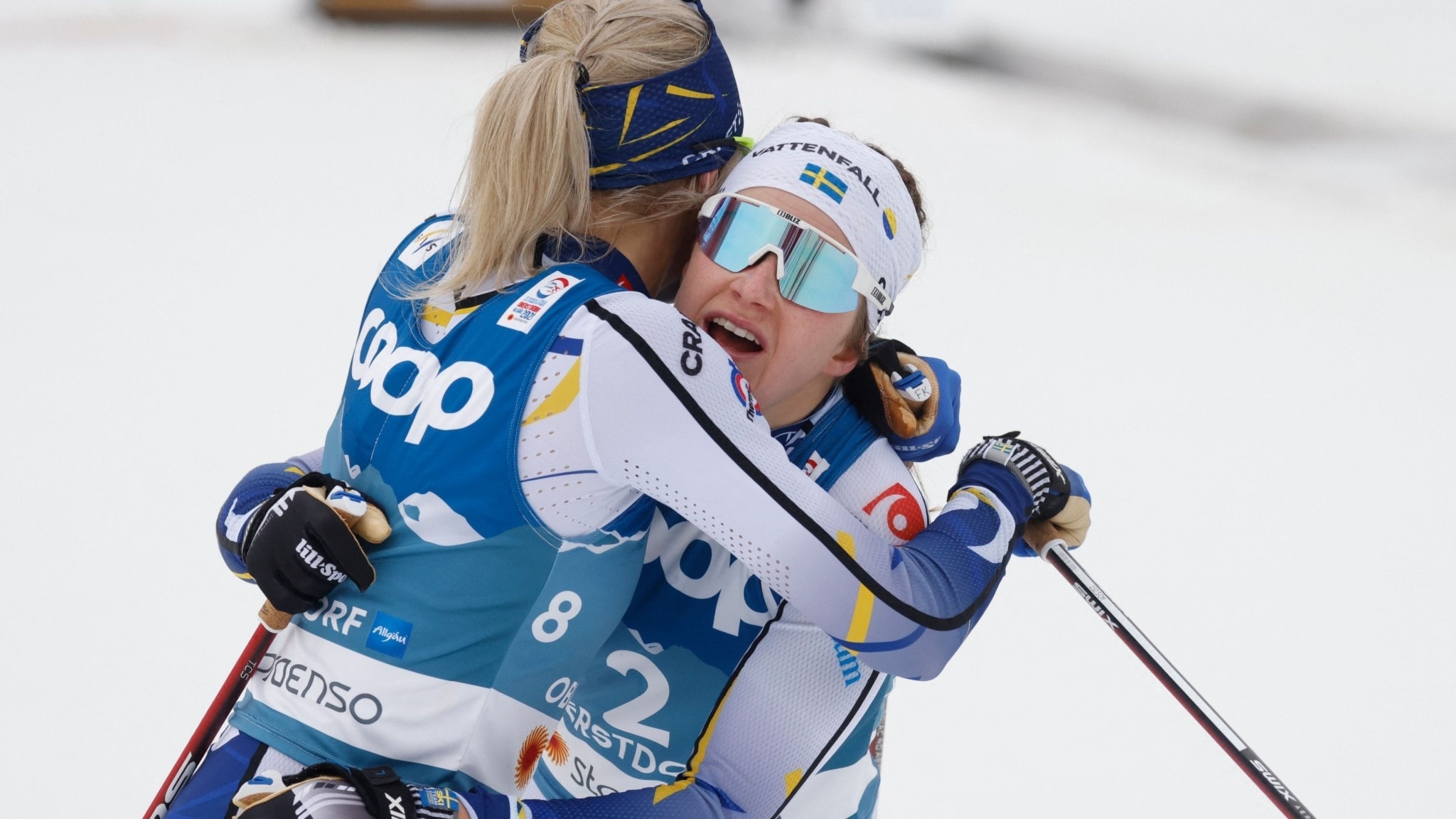 Ebba Andersson, praise, medal double, public, 2050x1160 HD Desktop