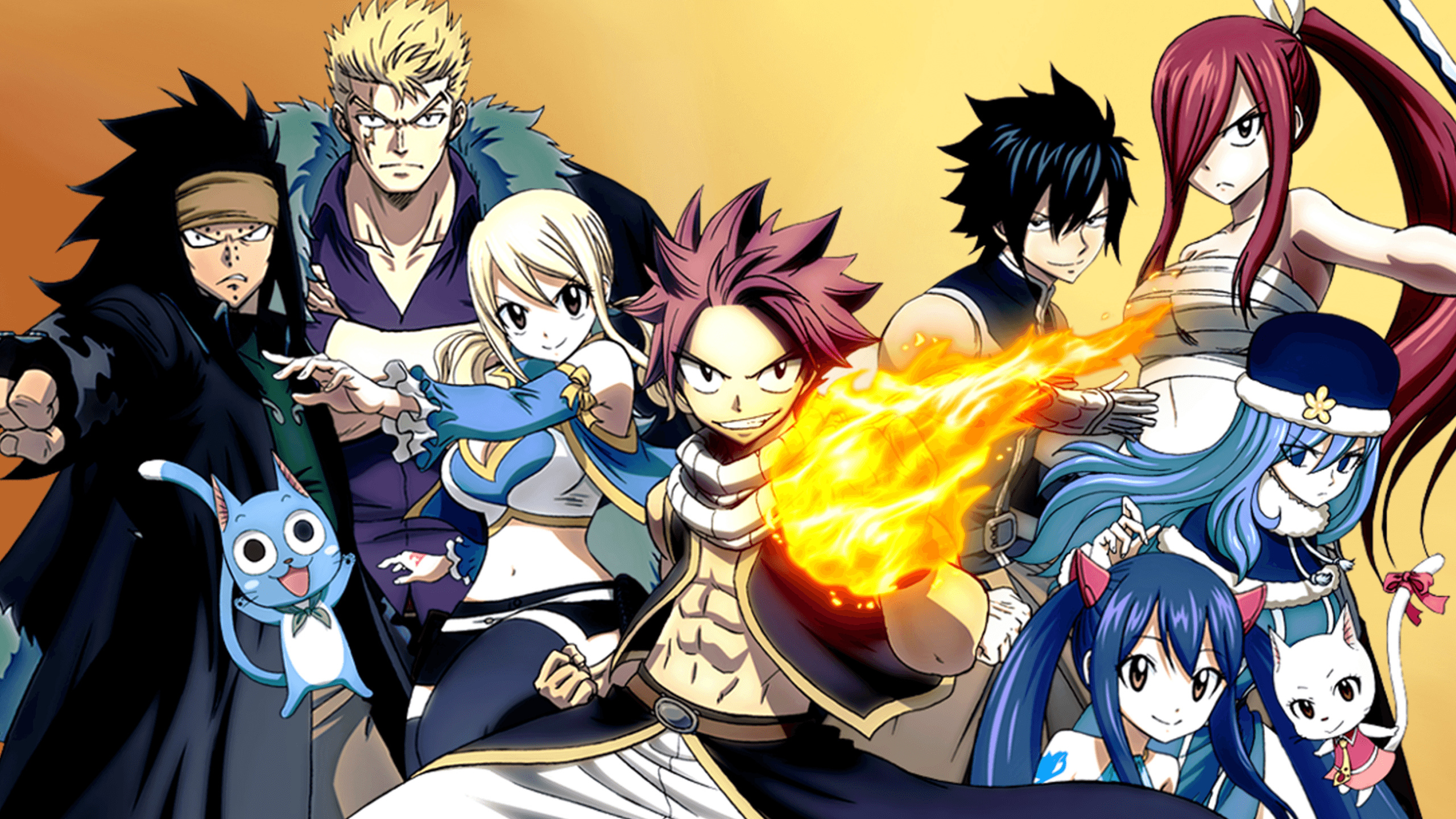 Happy (Fairy Tail): A young celestial wizard named Lucy Heartfilia, Natsu, Lucy, Characters. 2560x1440 HD Wallpaper.