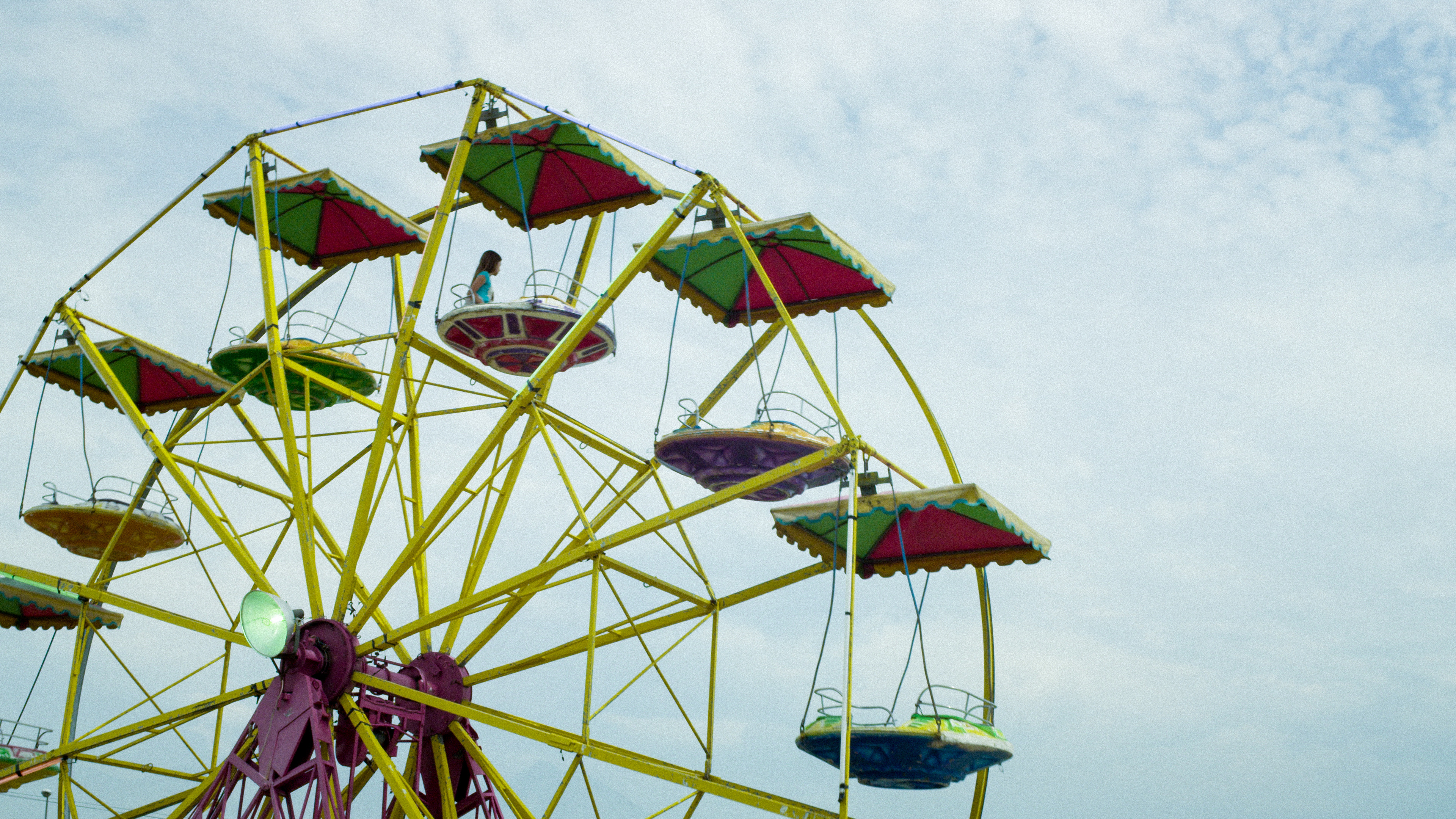 Fun Fair: An outdoor event featuring rides and exhibitions, Ferris Wheel. 3840x2160 4K Background.