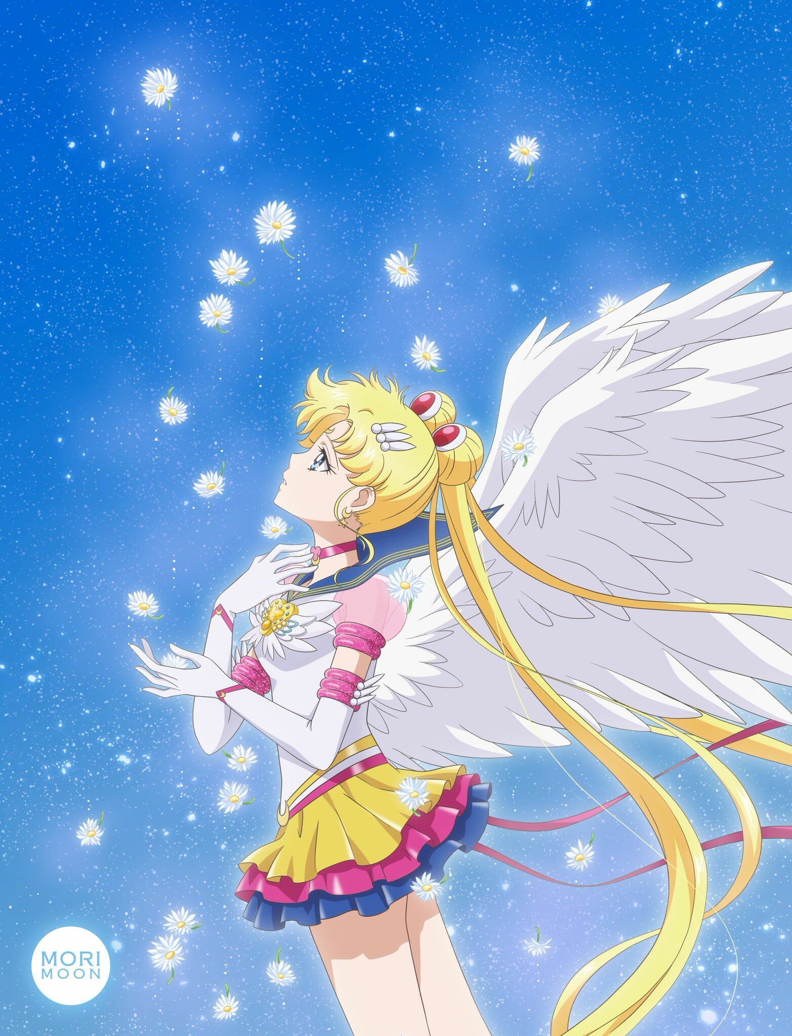 Sailor Moon Eternal: Usagi Tsukino, voiced by Kotono Mitsuishi and Terri Hawkes. 1570x2050 HD Background.