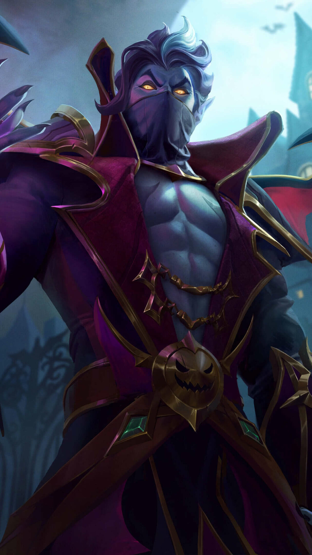 League of Legends: Count Kassadin, The assassin, and the Void Walker. 1080x1920 Full HD Background.