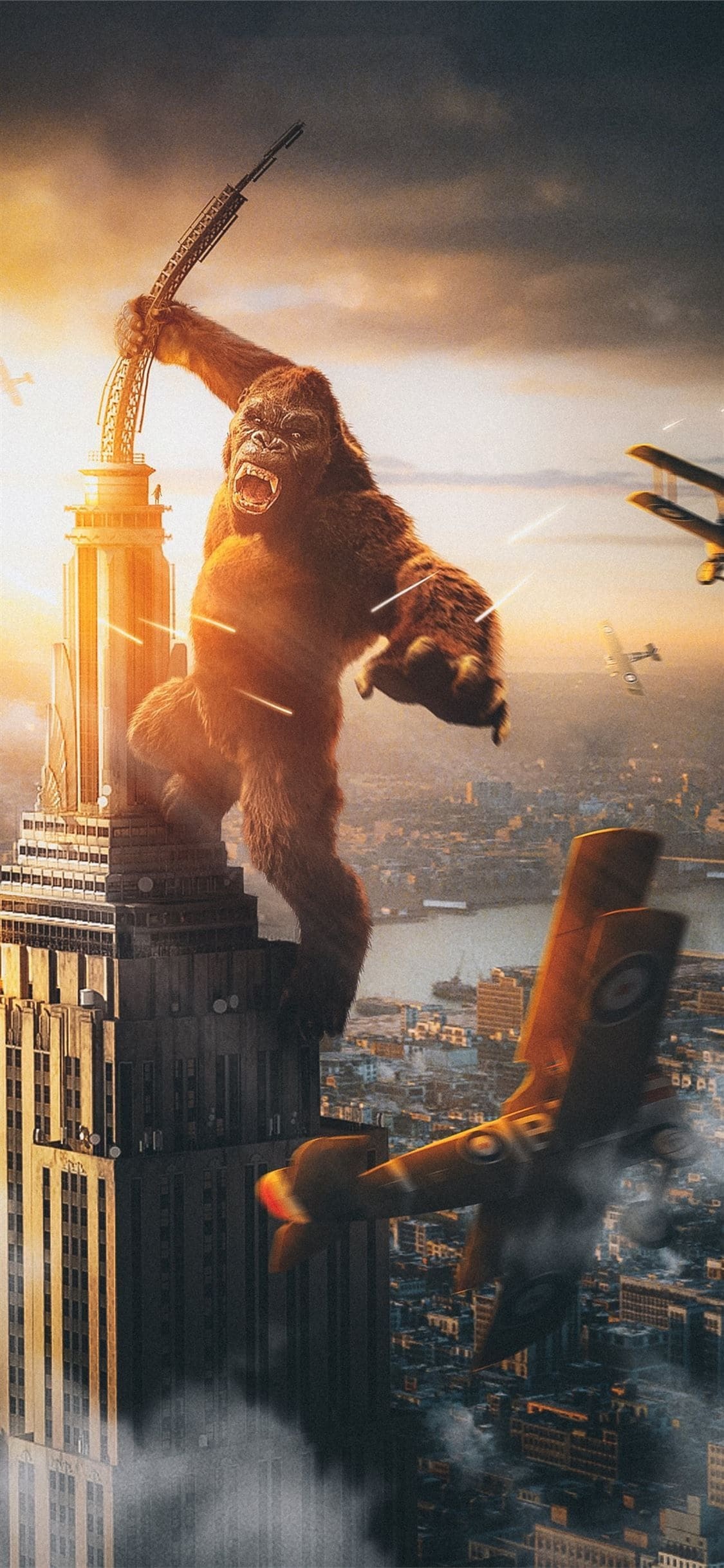 King Kong: One of the most well-known monsters in all of cinema. 1130x2440 HD Wallpaper.