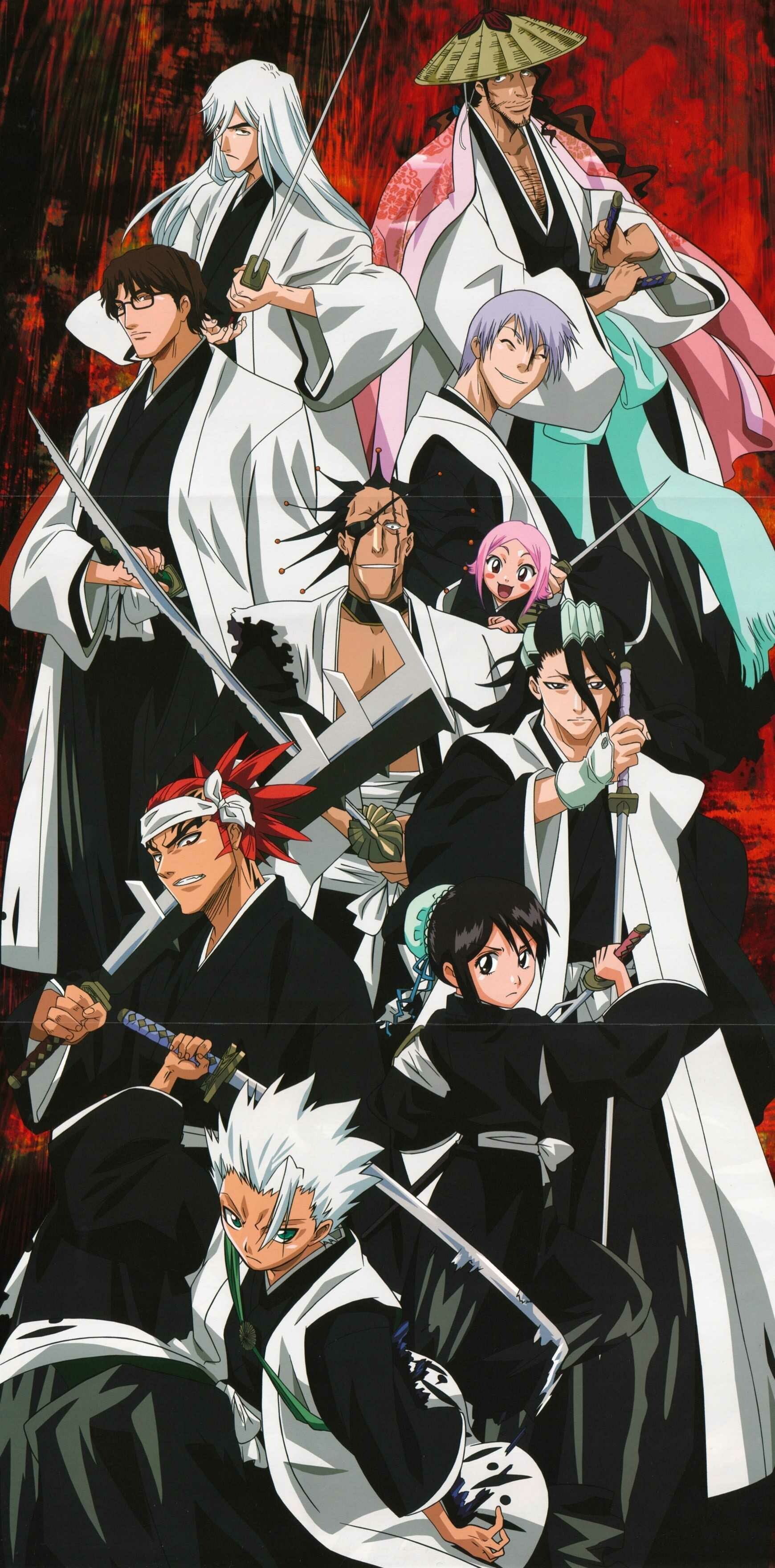 Bleach: The series aired on TV Tokyo from October 2004 to March 2012. 1740x3530 HD Background.