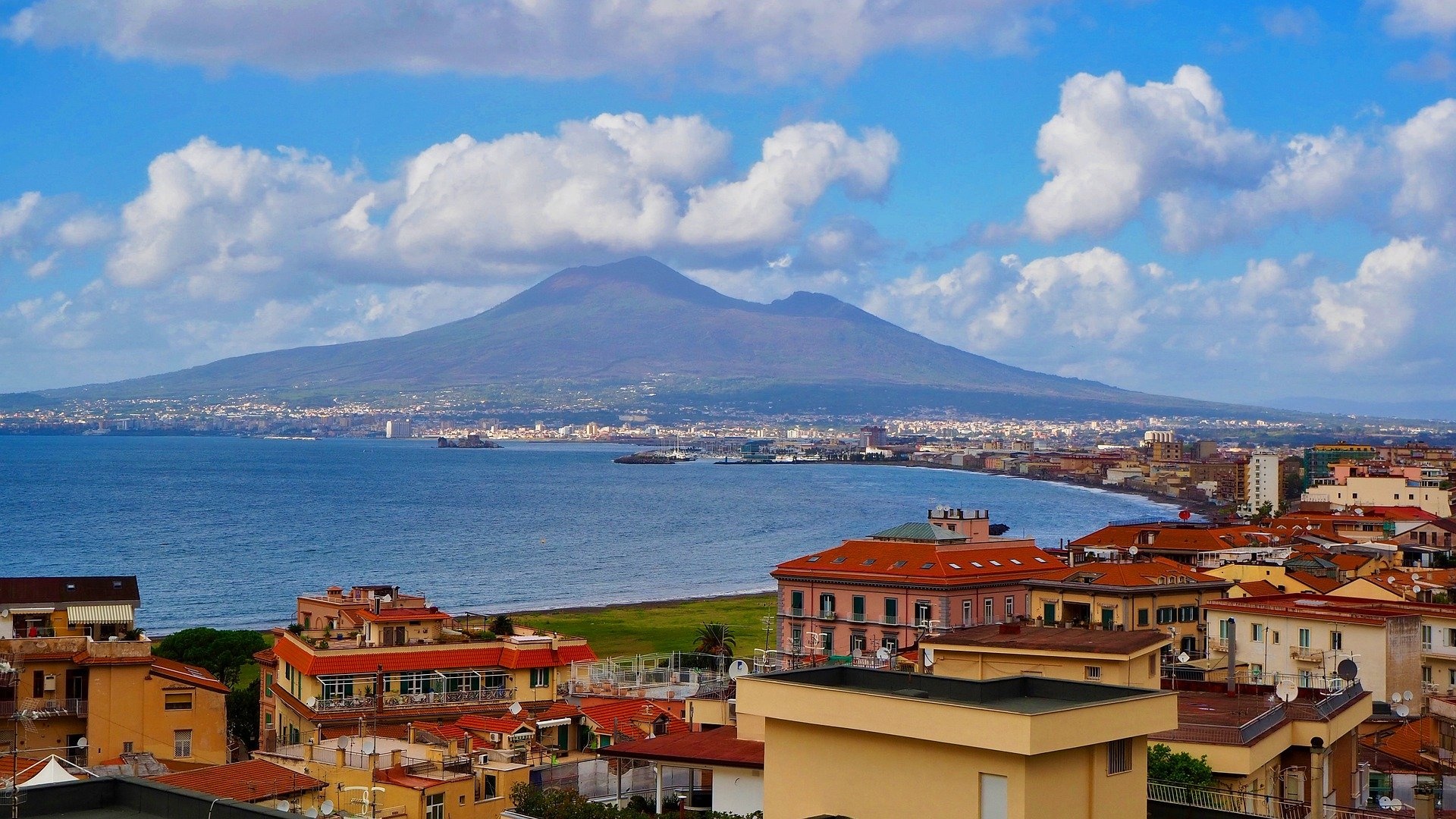 Mount Vesuvius, Amalfi Coast, Discover Europe, 1920x1080 Full HD Desktop