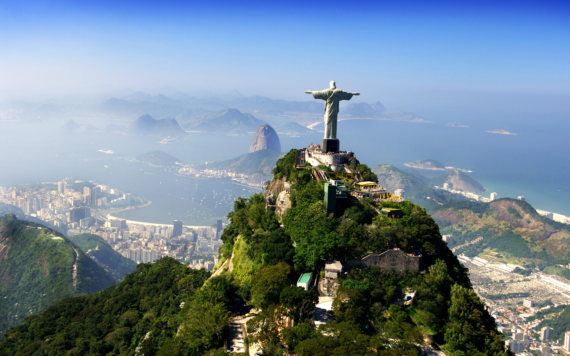 Jesus Christ the Redeemer, Rio de Janeiro, Brazil, 2012 wonders, 1920x1200 HD Desktop